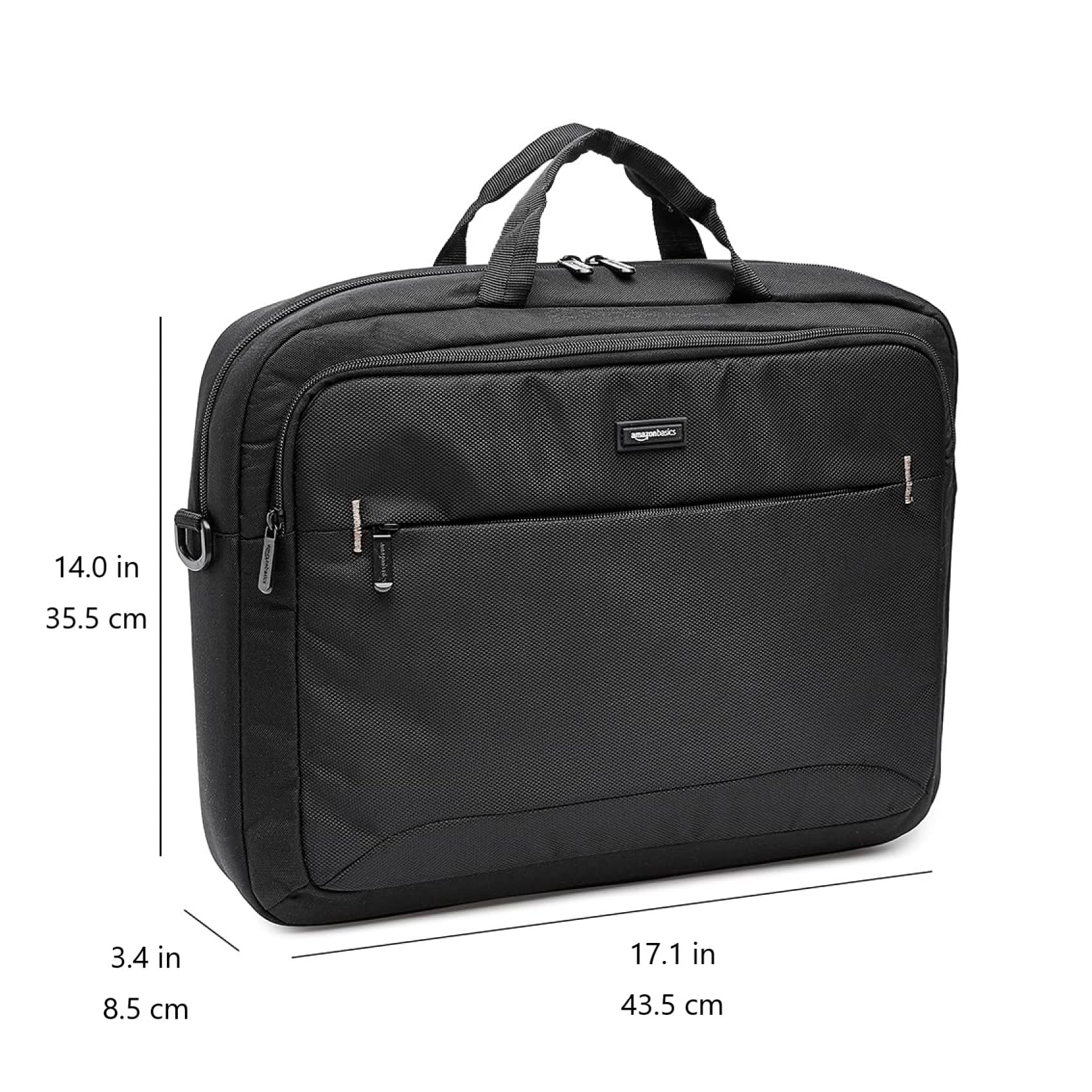 Amazon Basics borsa tracolla laptop 17,3 pollici 44 cm nero