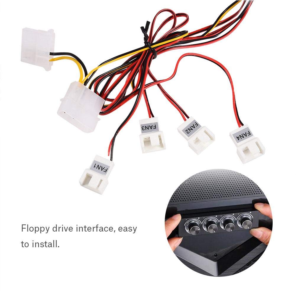 Elprico Controller Ventole PC 4 Canali LED Blu
