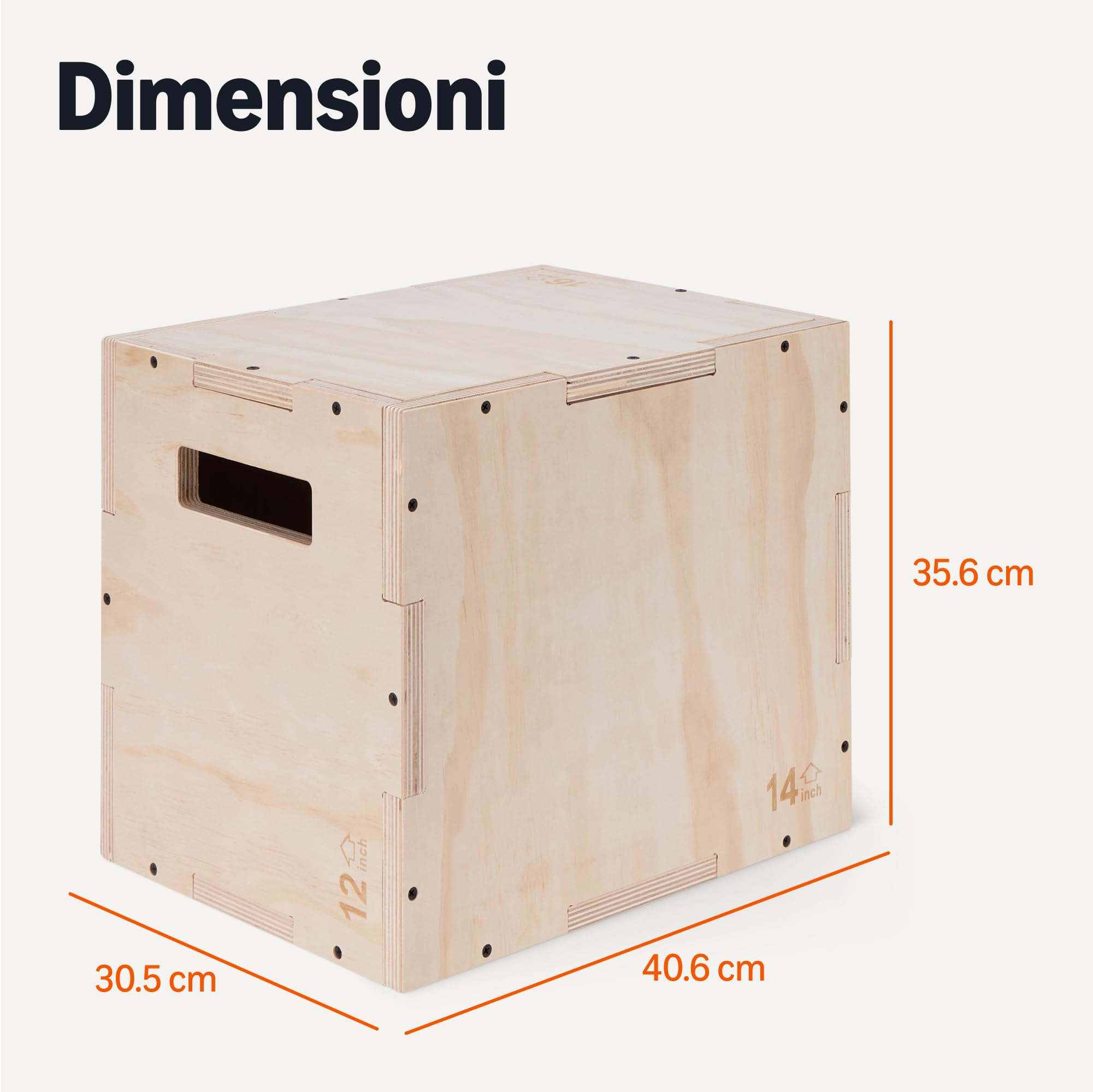 Amazon Basics Jump Box Pliometrico Legno 3 Altezze 204 kg