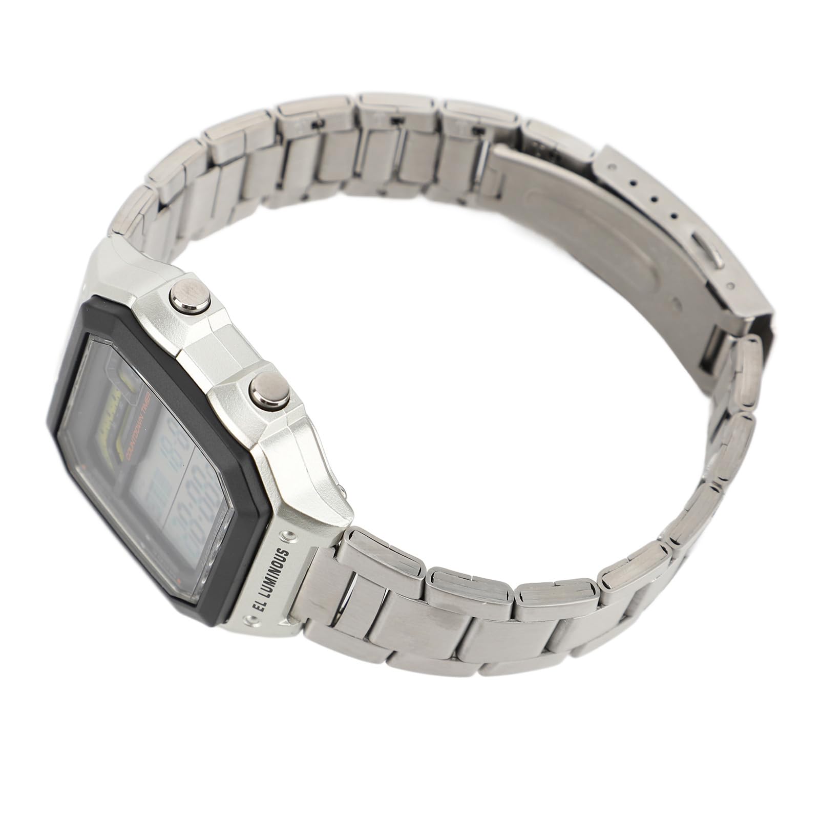 Elprico Orologio Sportivo Digitale Acciaio Argento