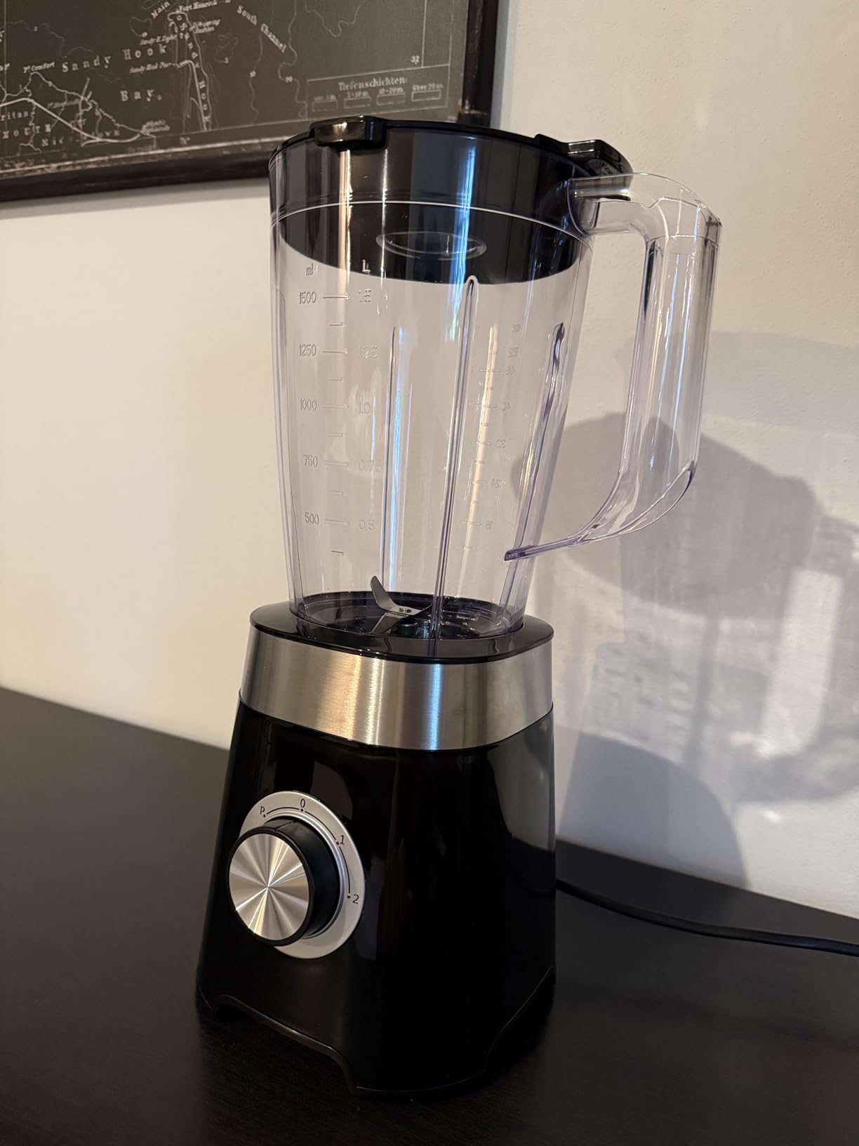 AmazonBasics frullatore 600W 1,5 L nero trita ghiaccio