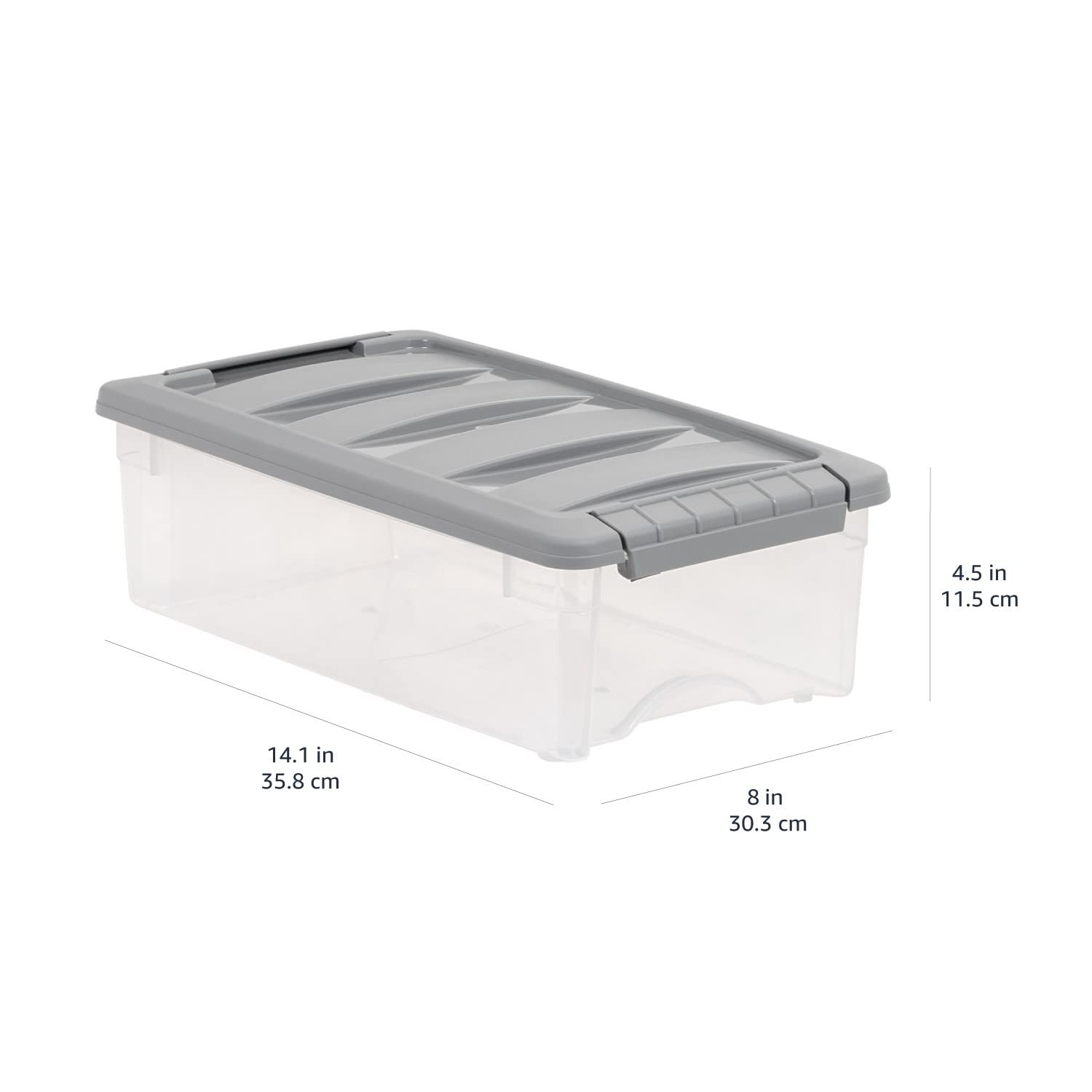AmazonBasics Bidoni Impilabili 5 Litri Contenitori Trasparenti 10 Pezzi