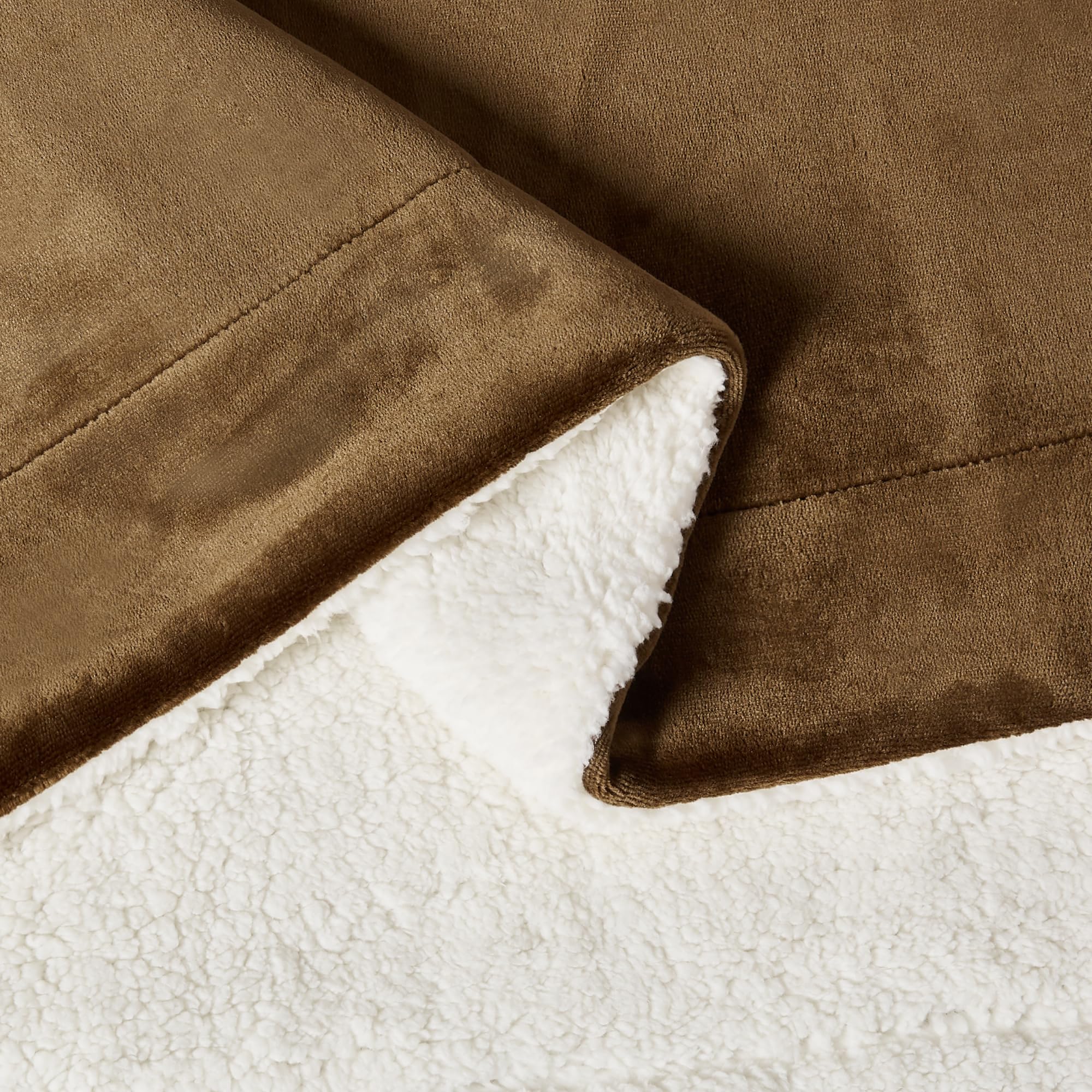 Amazon Basics coperta sherpa marrone 127x152 reversibile