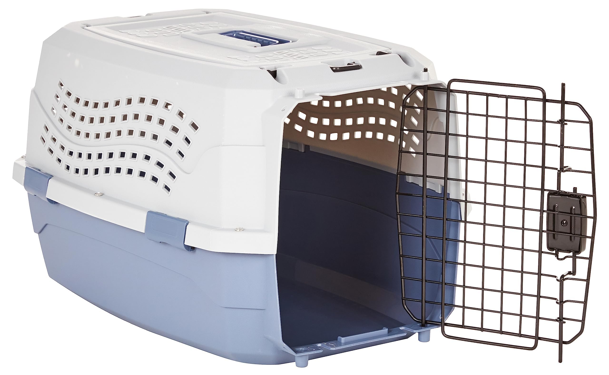 Amazon Basics Trasportino 23 Pollici 2 Porte Blu 58x38x33 cm