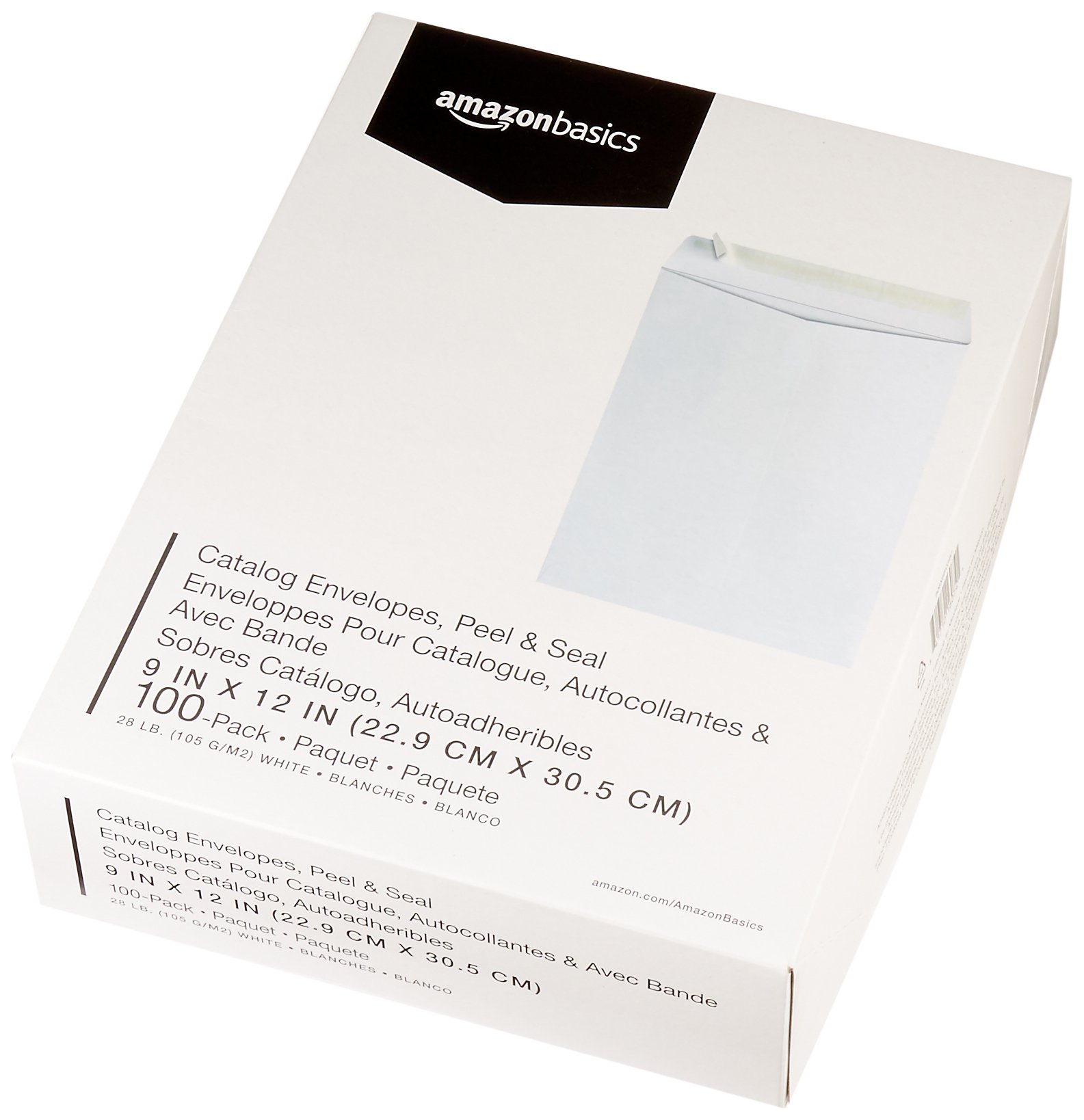 Amazon Basics Buste Catalogo Adesive 100 Pezzi Bianco
