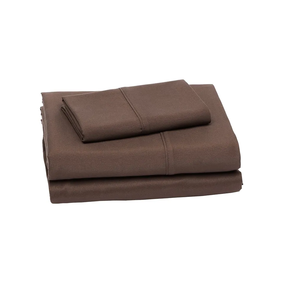 Amazon Basics set lenzuola microfibra Twin XL cioccolato