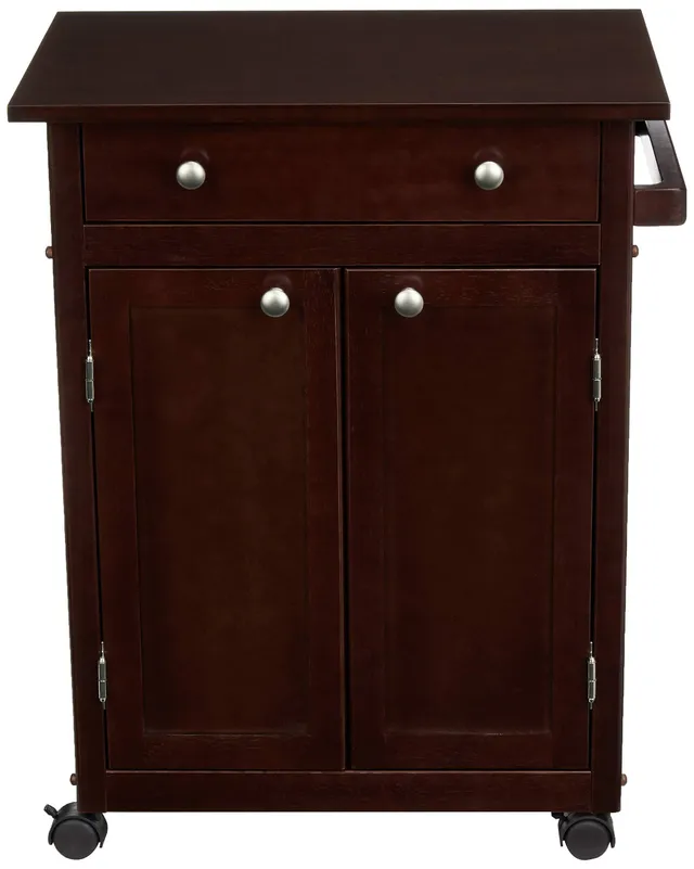 Amazon Basics Classico carrello cucina legno espresso con ruote