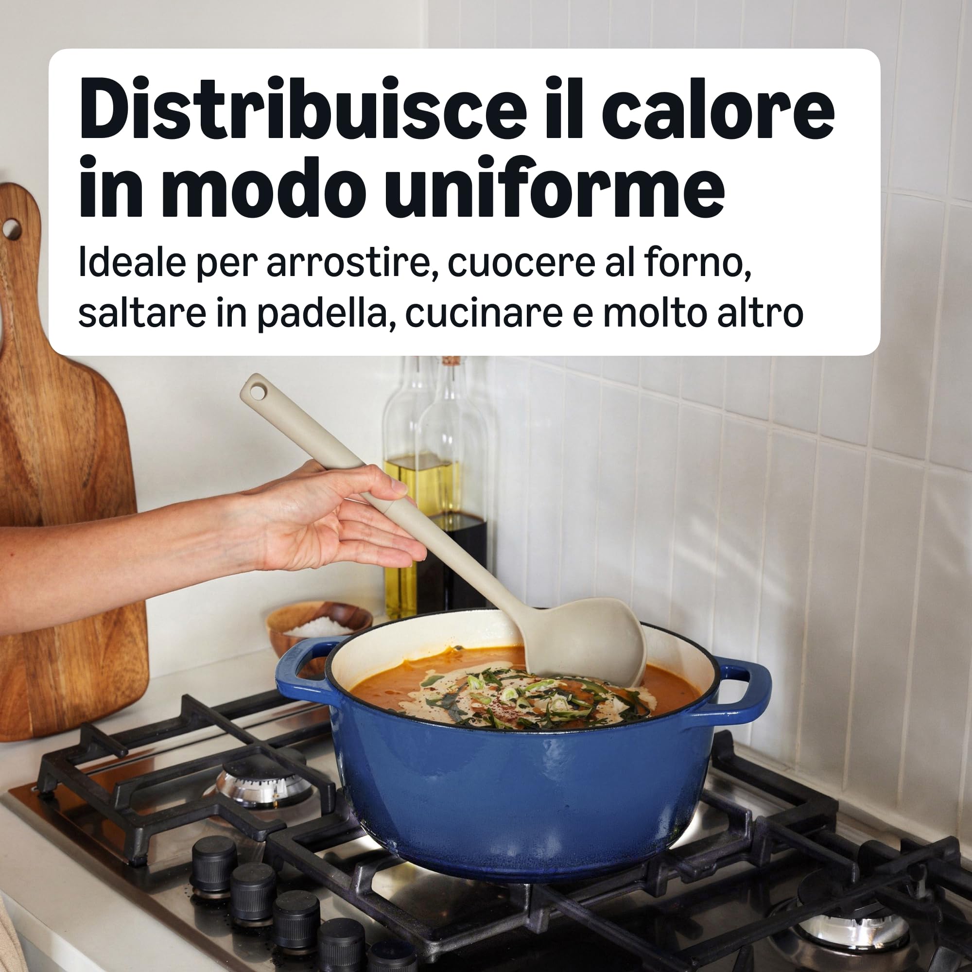 Amazon Basics Casseruola ghisa 5,7 L blu navy
