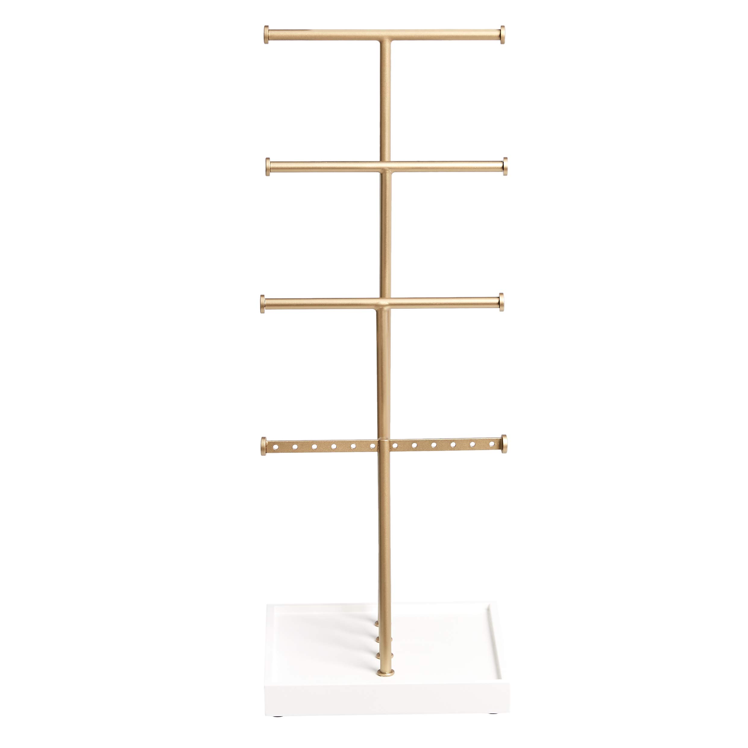 AmazonBasics portagioielli albero 4 livelli bianco ottone
