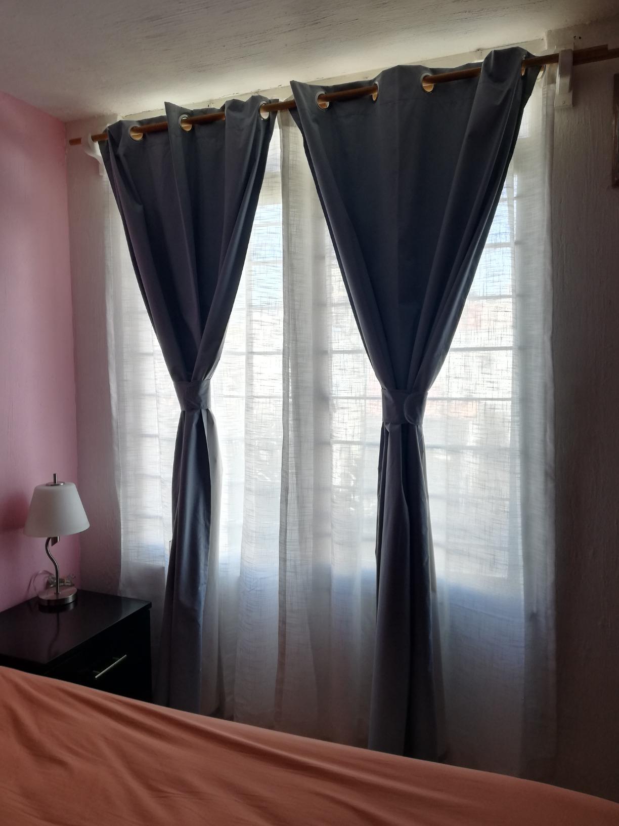 AmazonBasics Sheer Classic tenda trasparente 2 pz grigio scuro 50x95 occhielli