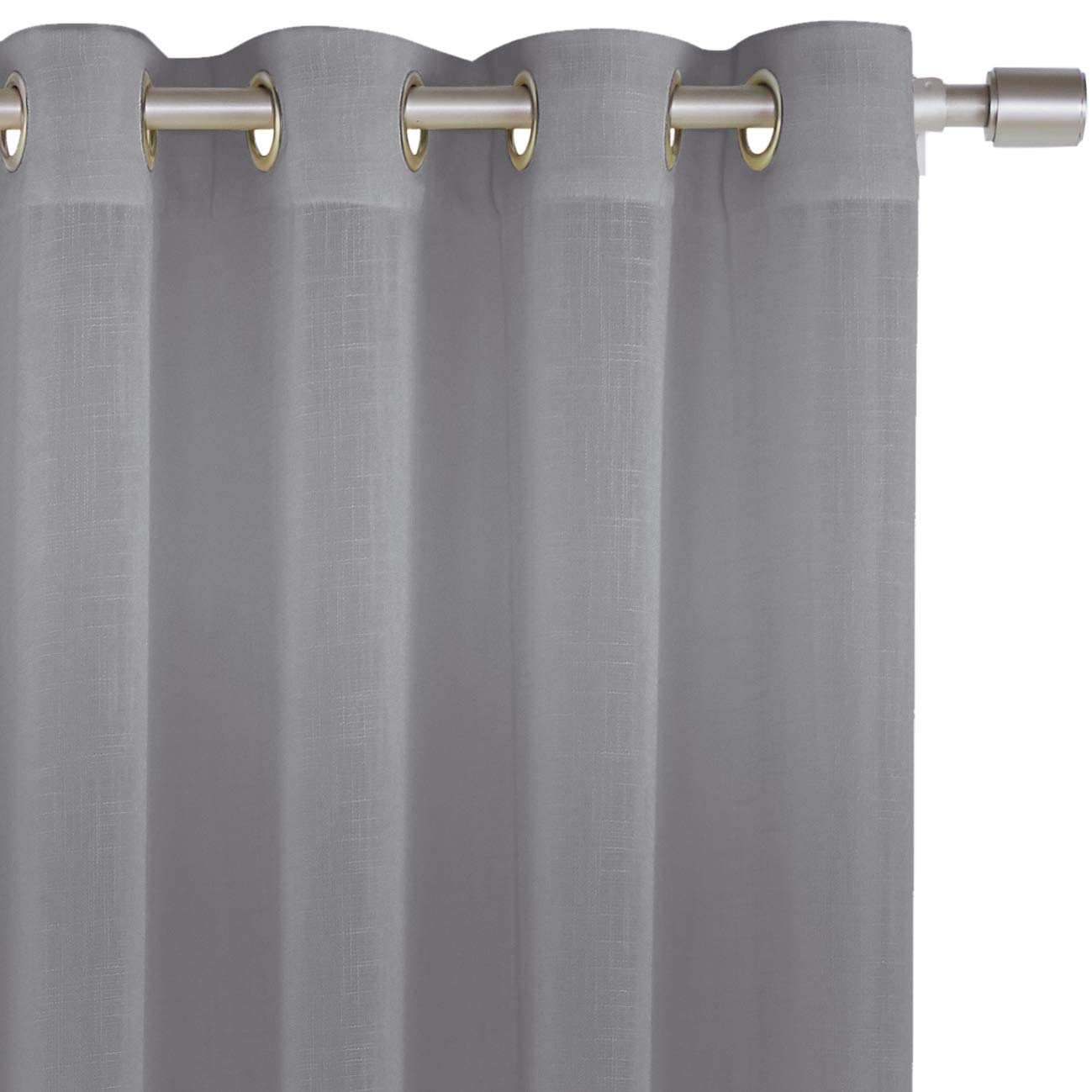 AmazonBasics Sheer Classic tenda trasparente 2 pz grigio scuro 50x84 occhielli