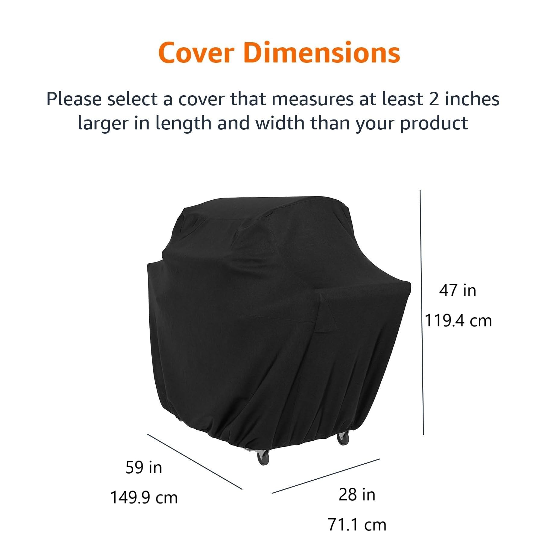 AmazonBasics Copertura Barbecue Gas Nero 152x71x117