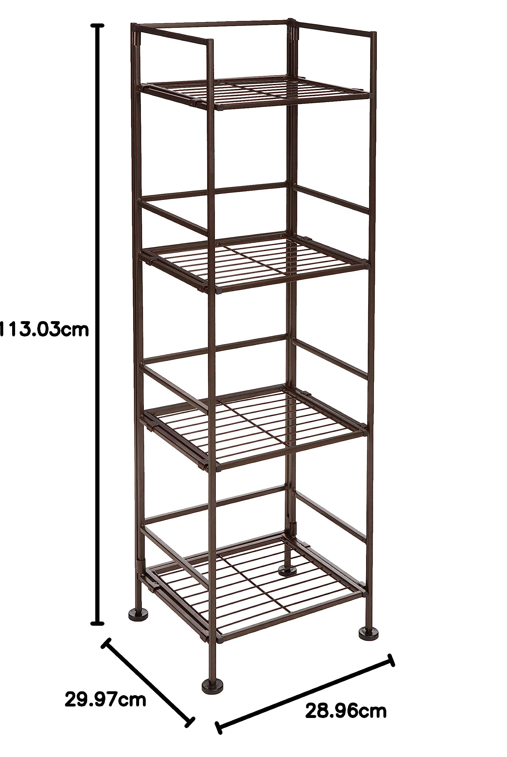 AmazonBasics Scaffale bagno 4 ripiani acciaio cromato