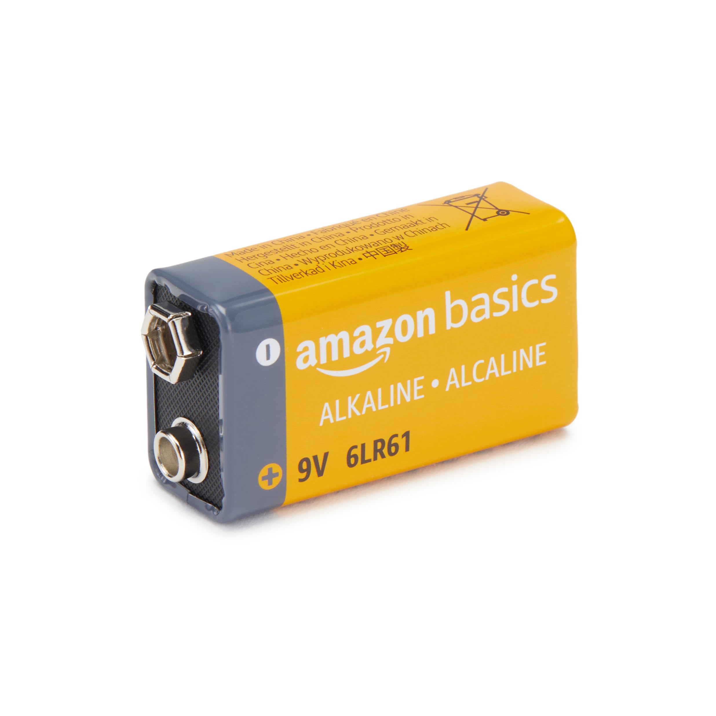 Amazon Basics Batterie Alcaline 9V 8 Pezzi Lunga Durata