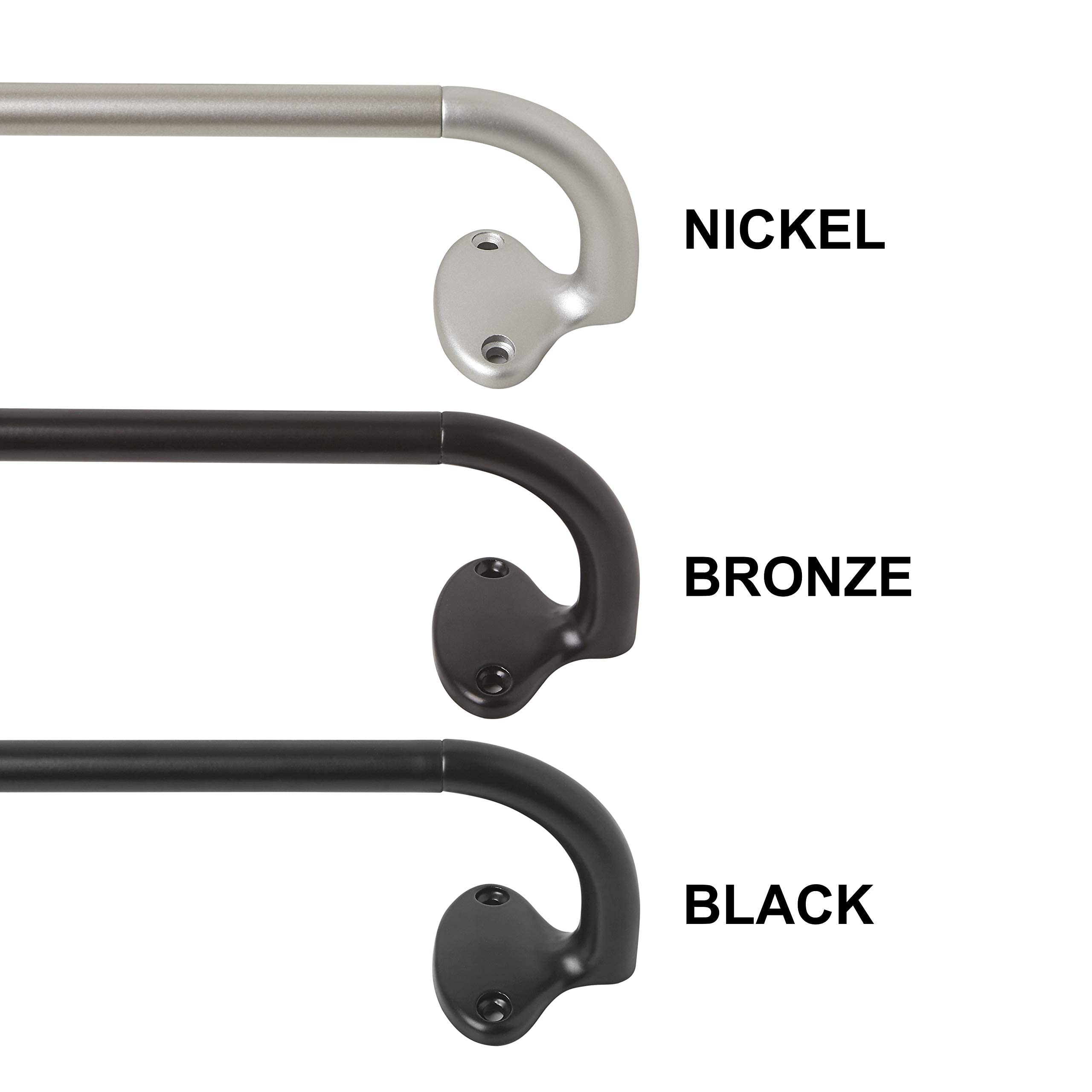 Amazon Basics Bastone Tenda Curvo 122-224 cm Nichel
