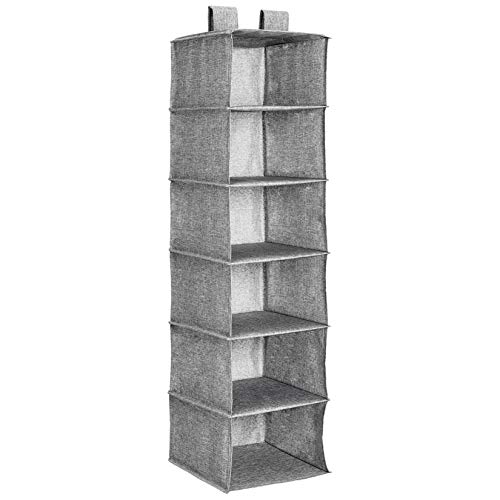 Amazon Basics Organizer Armadio Appeso 6 Ripiani Grigio
