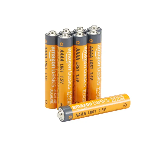 Amazon Basics Batterie Alcaline AAAA 1,5V 8 Pezzi Lunga Durata
