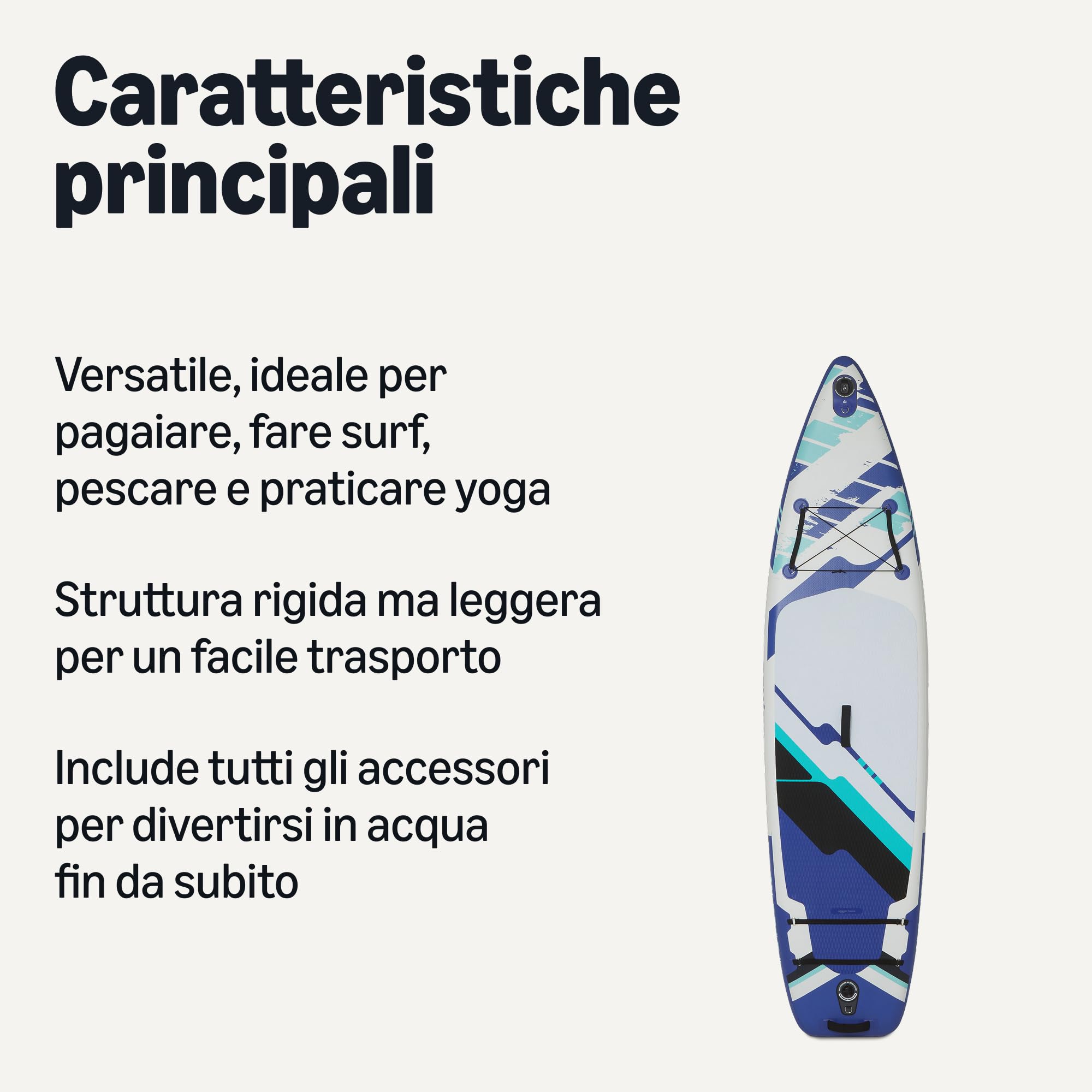 Amazon Basics SUP gonfiabile 335 cm blu con kit