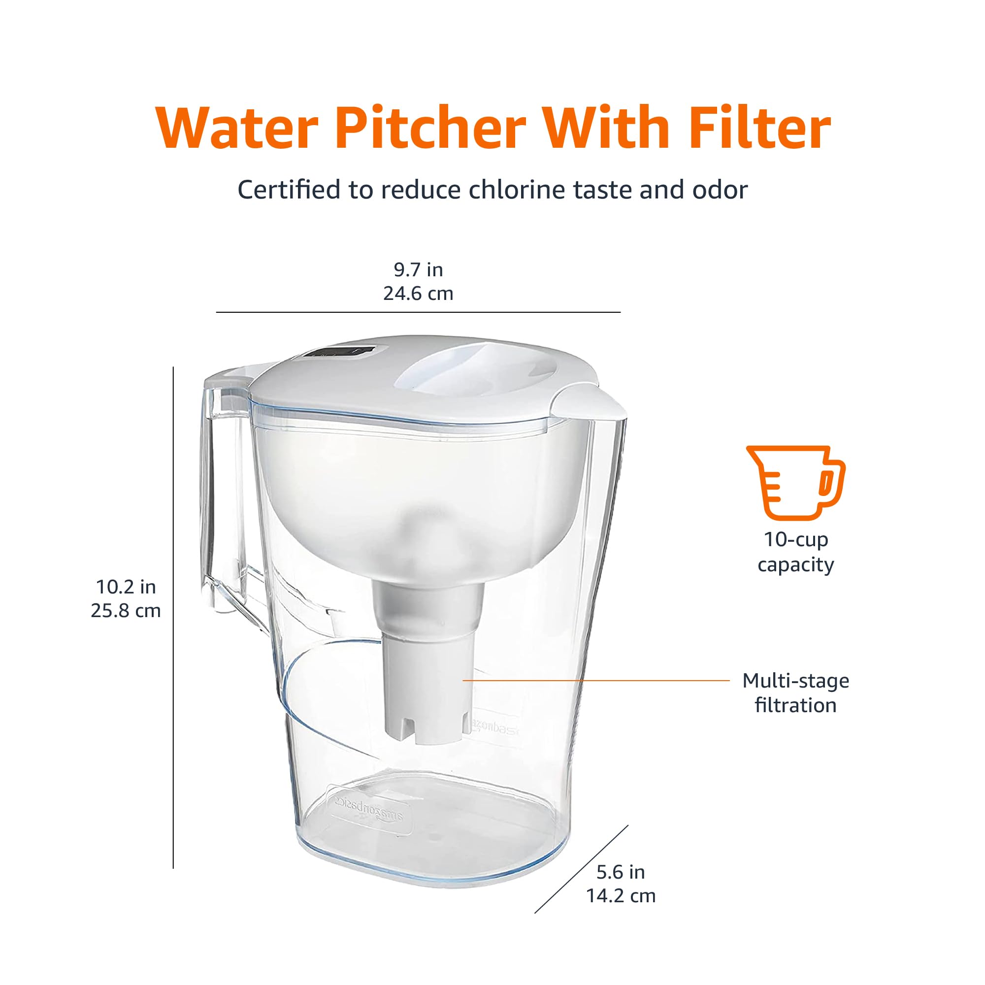Amazon Basics Water Pitcher filtro ricambio brocca acqua
