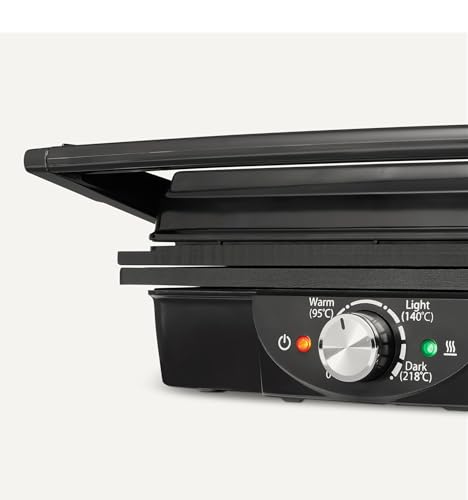 Amazon Basics Griglia Elettrica Contatto 2000W Nera Piastre