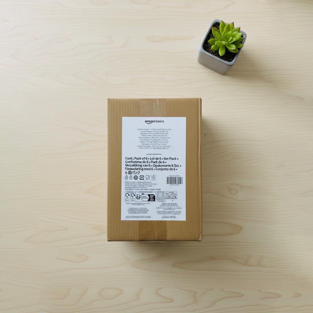 Amazon Basics Bicchieri Vetro 325 ml Set 6 Pezzi Lavastoviglie