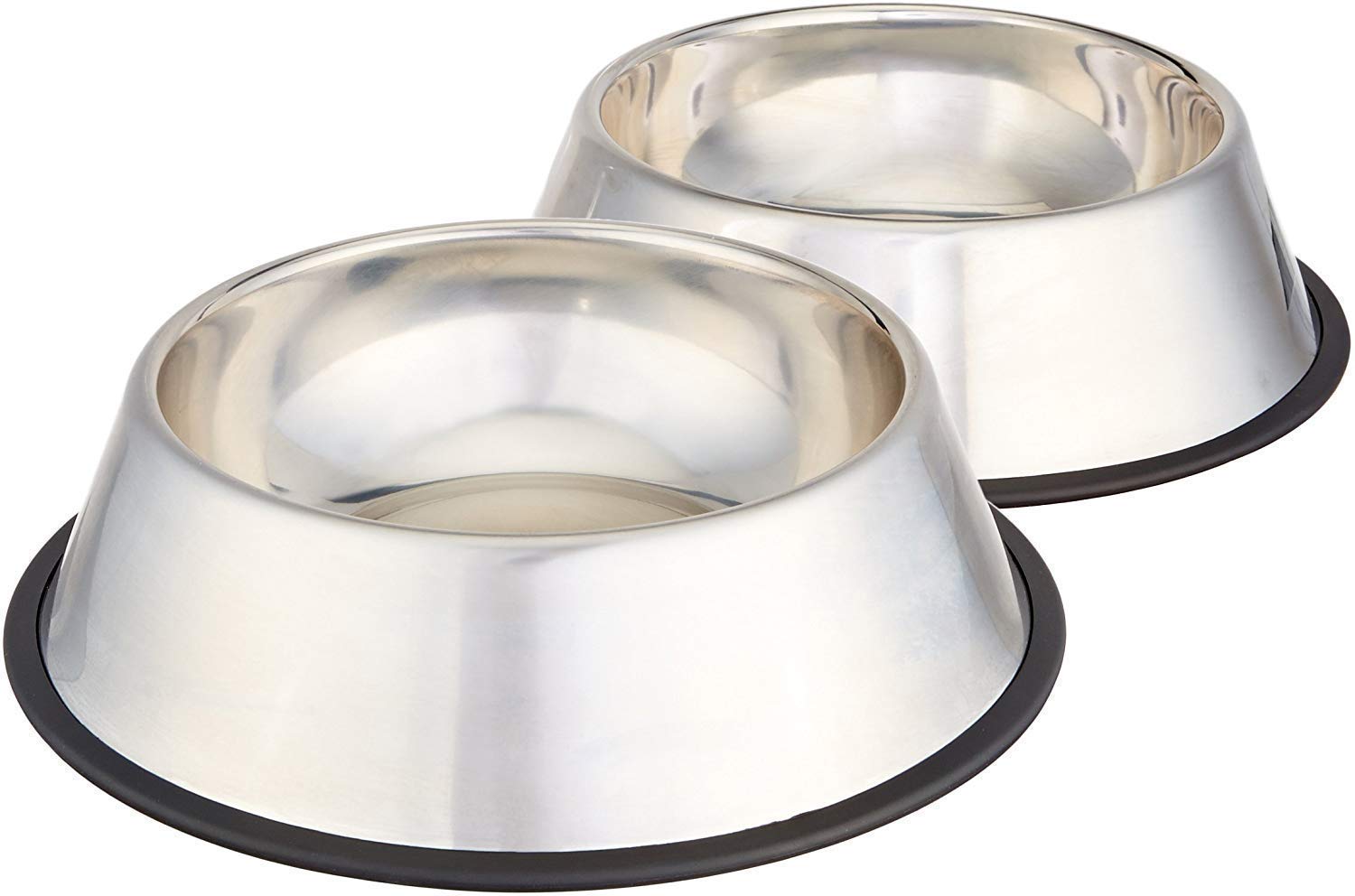 Amazon Basics Ciotola Cane Acciaio Inox 1000ml Confezione 2 Pezzi