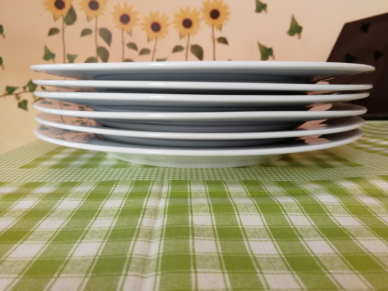 AmazonBasics Piatti Piani Porcellana 26,7 cm 6 Pezzi