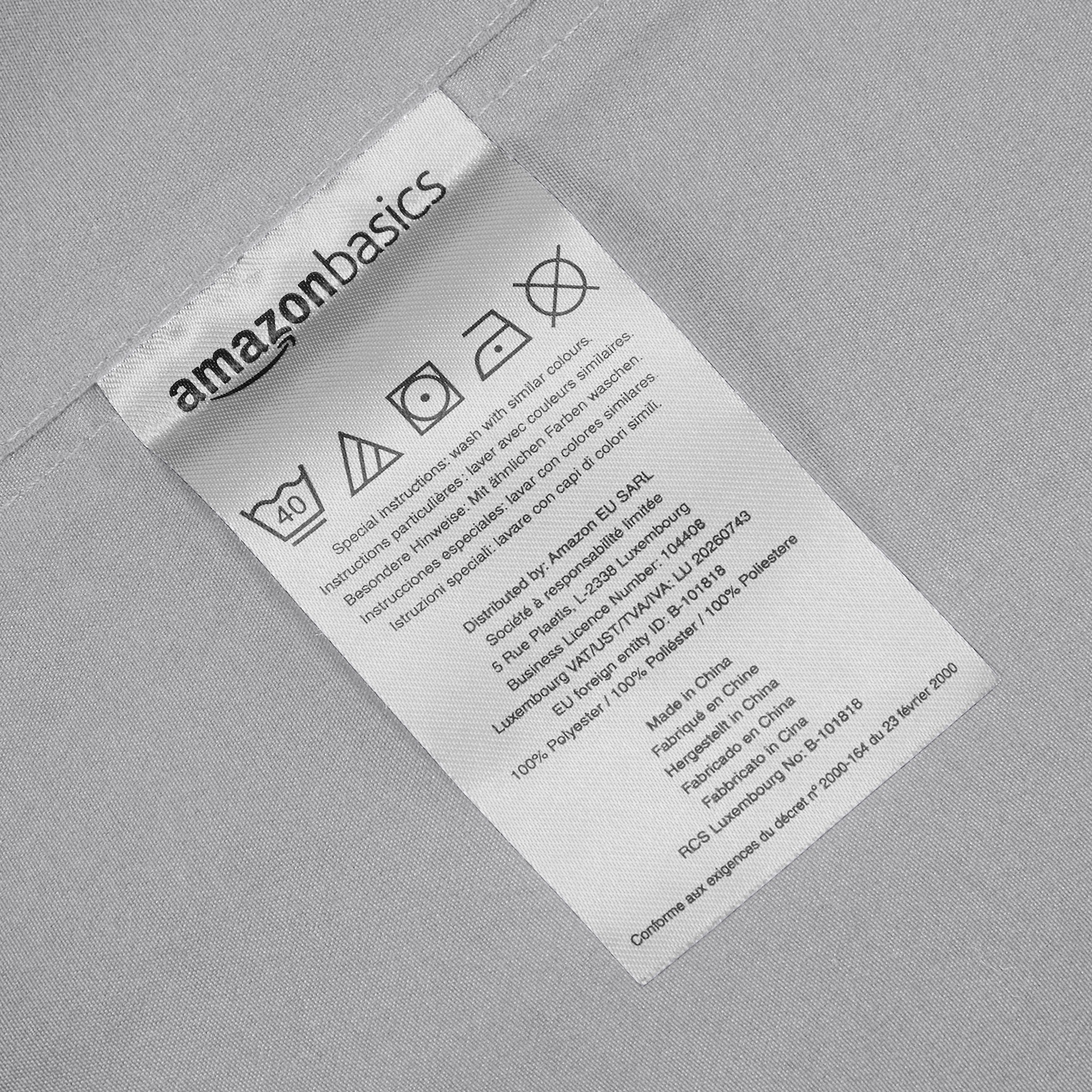 Amazon Basics set copripiumino microfibra grigio 200x200