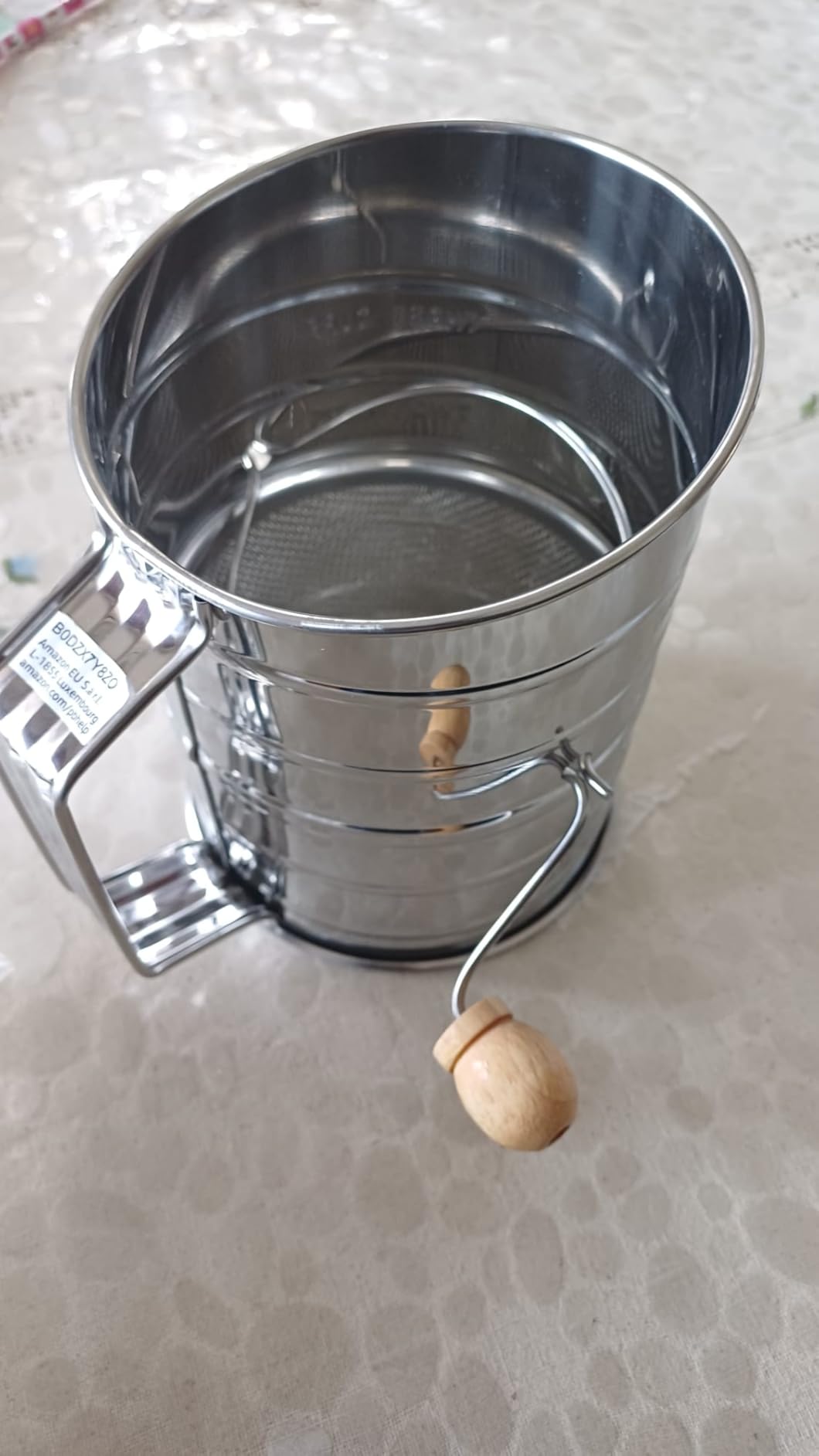 Amazon Basics setaccio farina 3 tazze acciaio inox
