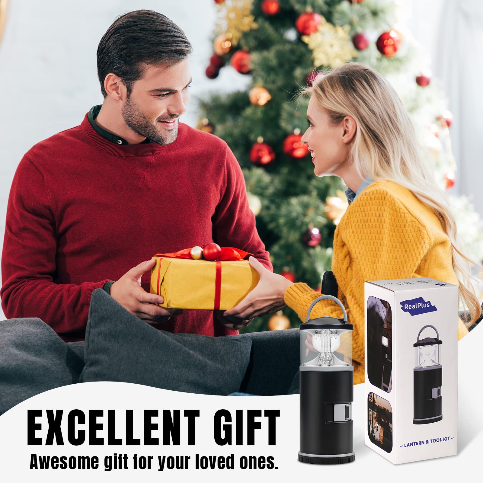 RealPlus Lanterna Campeggio LED con Kit Attrezzi Bianca