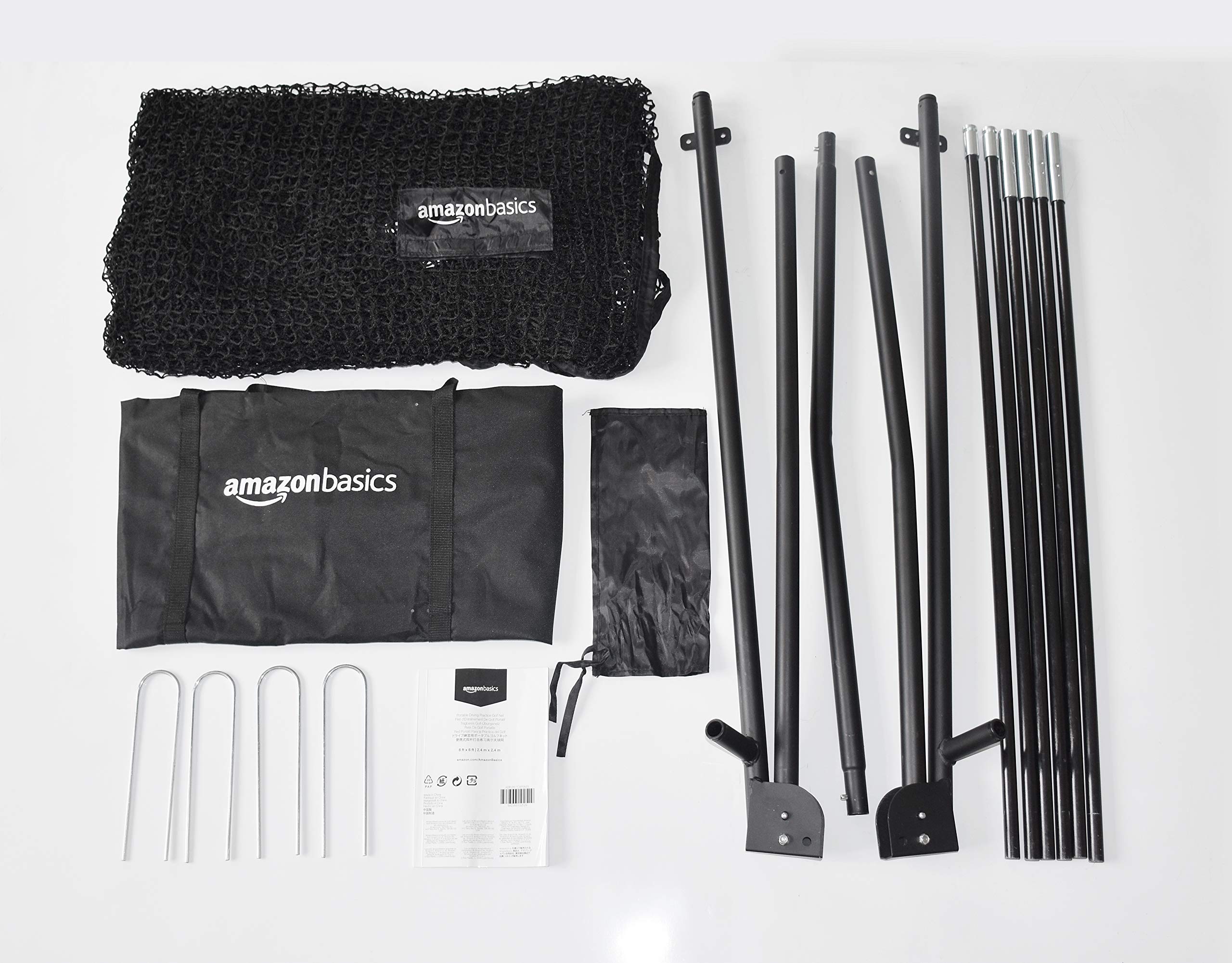 AmazonBasics Rete Golf Portatile Allenamento 2,44x2,44m Interna