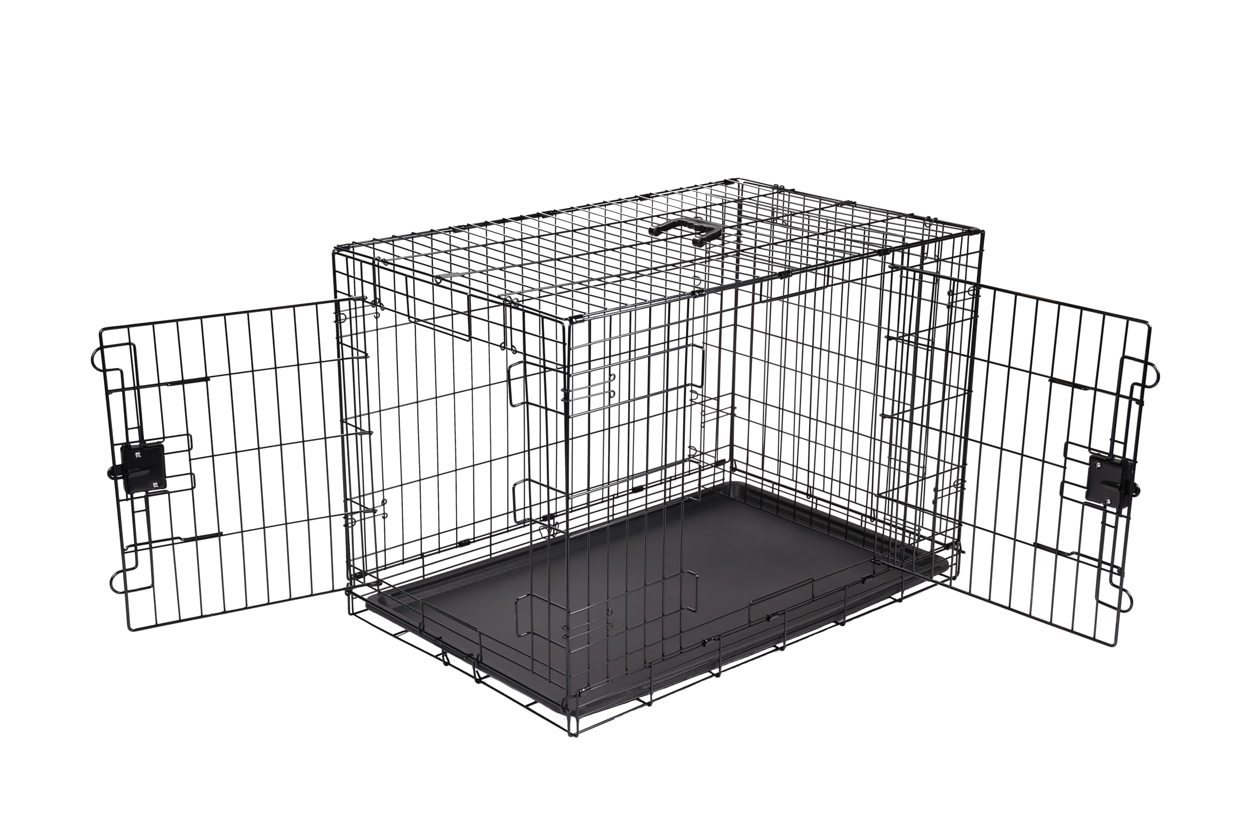 Amazon Basics Gabbia Cane Metallo 56x33x41cm Nero Sportello Singolo