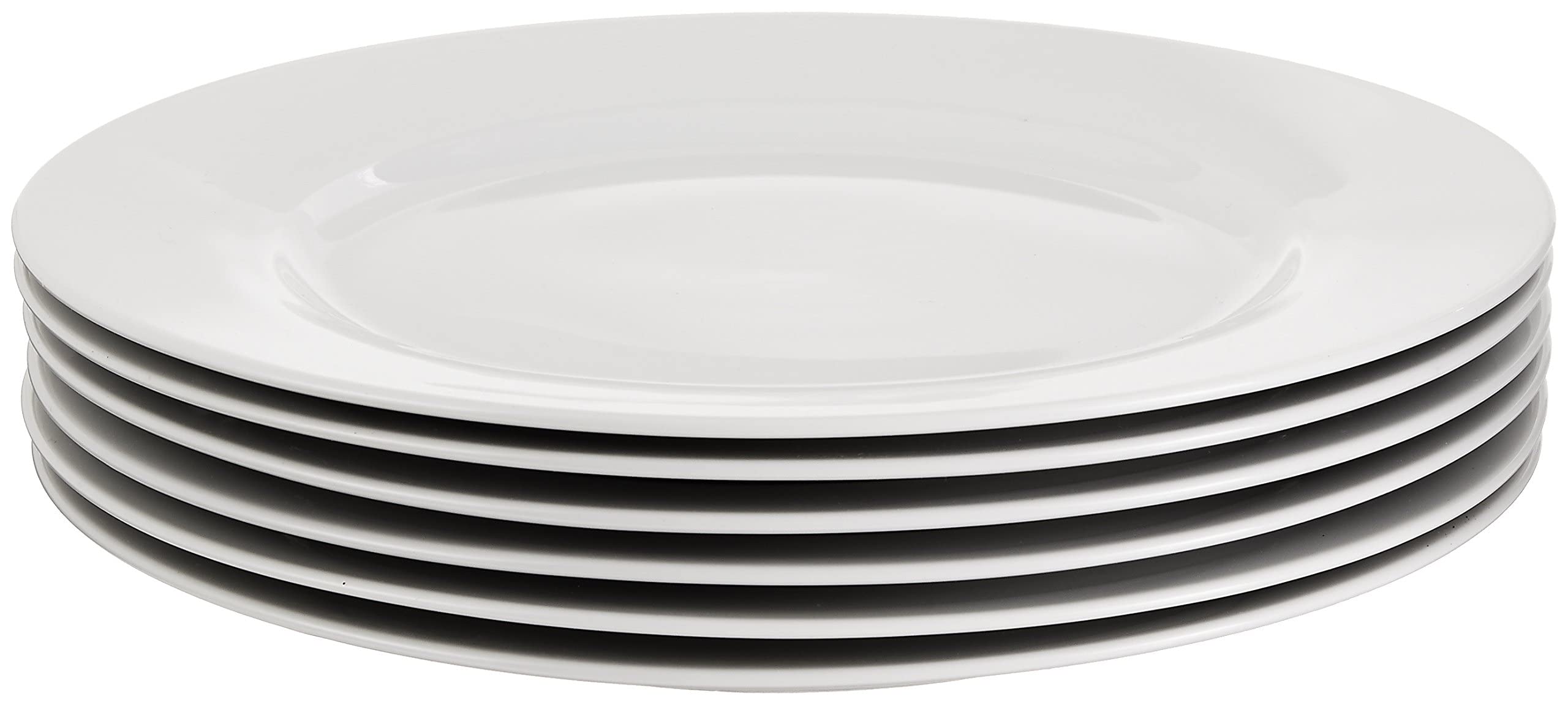 AmazonBasics Piatti Piani Porcellana 26,7 cm 6 Pezzi