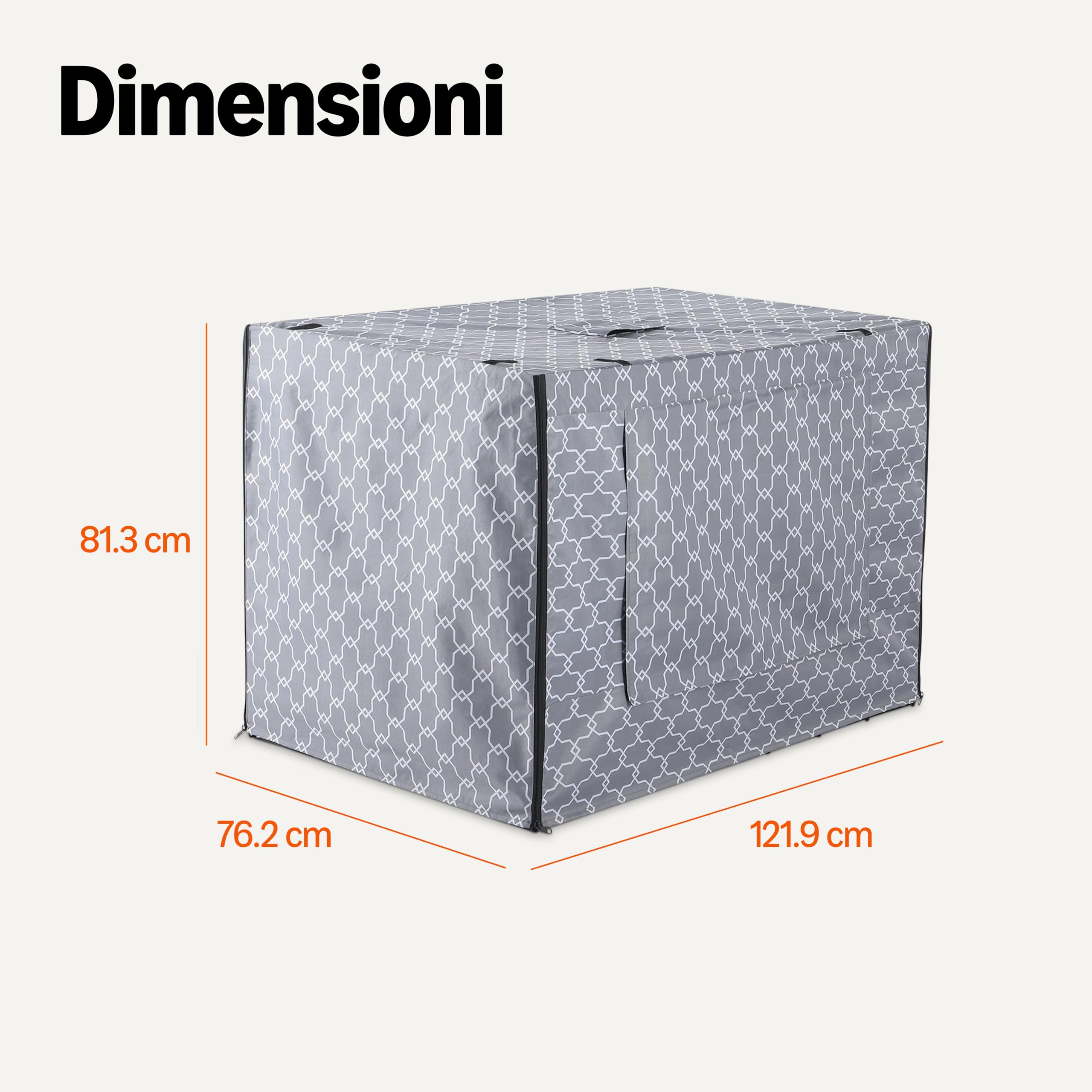 Amazon Basics Copertura Gabbia Cani 122 cm Motivo Poliestere