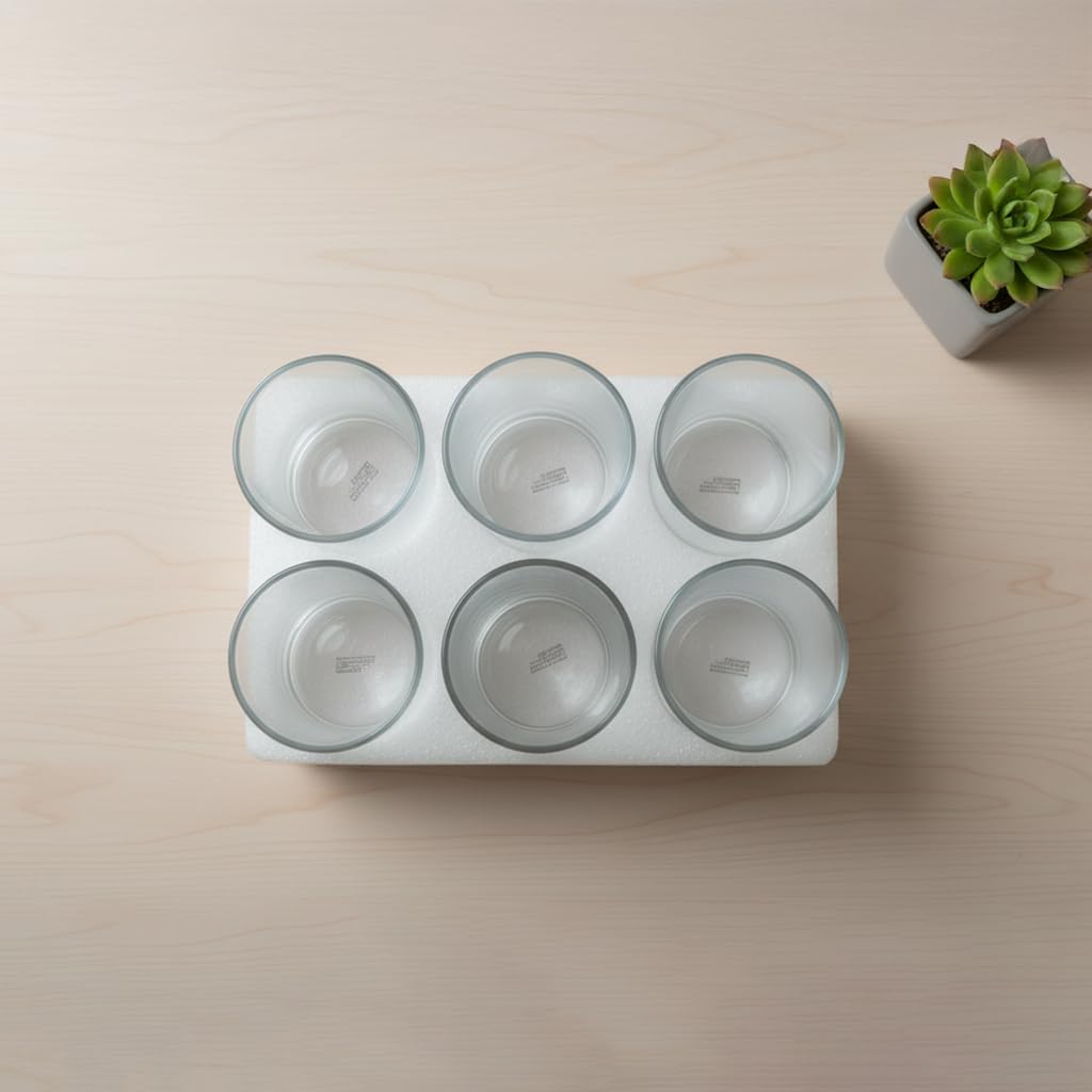 Amazon Basics Bicchieri Vetro 325 ml Set 6 Pezzi Lavastoviglie