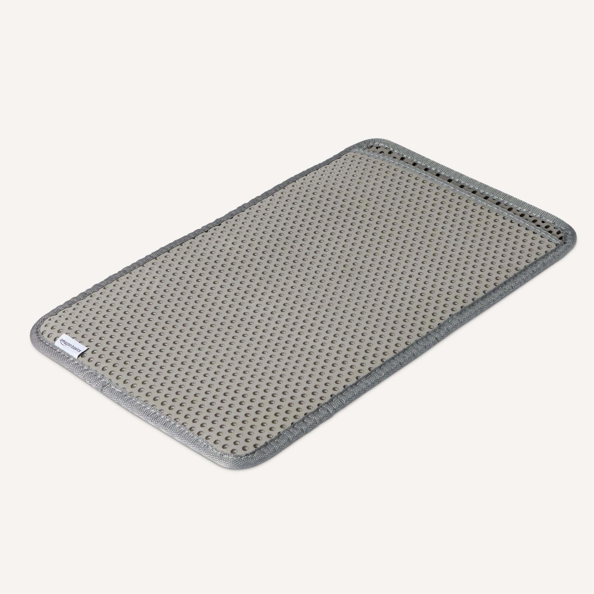 Amazon Basics tappetino lettiera gatto 61x38 doppio strato grigio