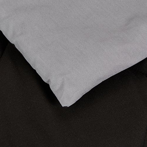 AmazonBasics Trapunta Microfibra Double-Face 225x220 Grigio Nero