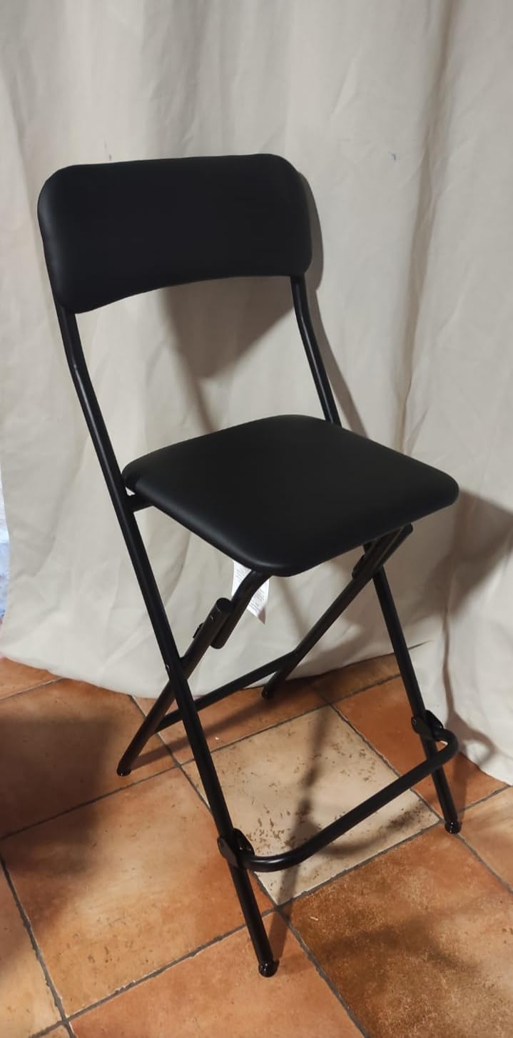 AmazonBasics Sgabello Pieghevole 61 cm Nero Set 2 pz 136 kg