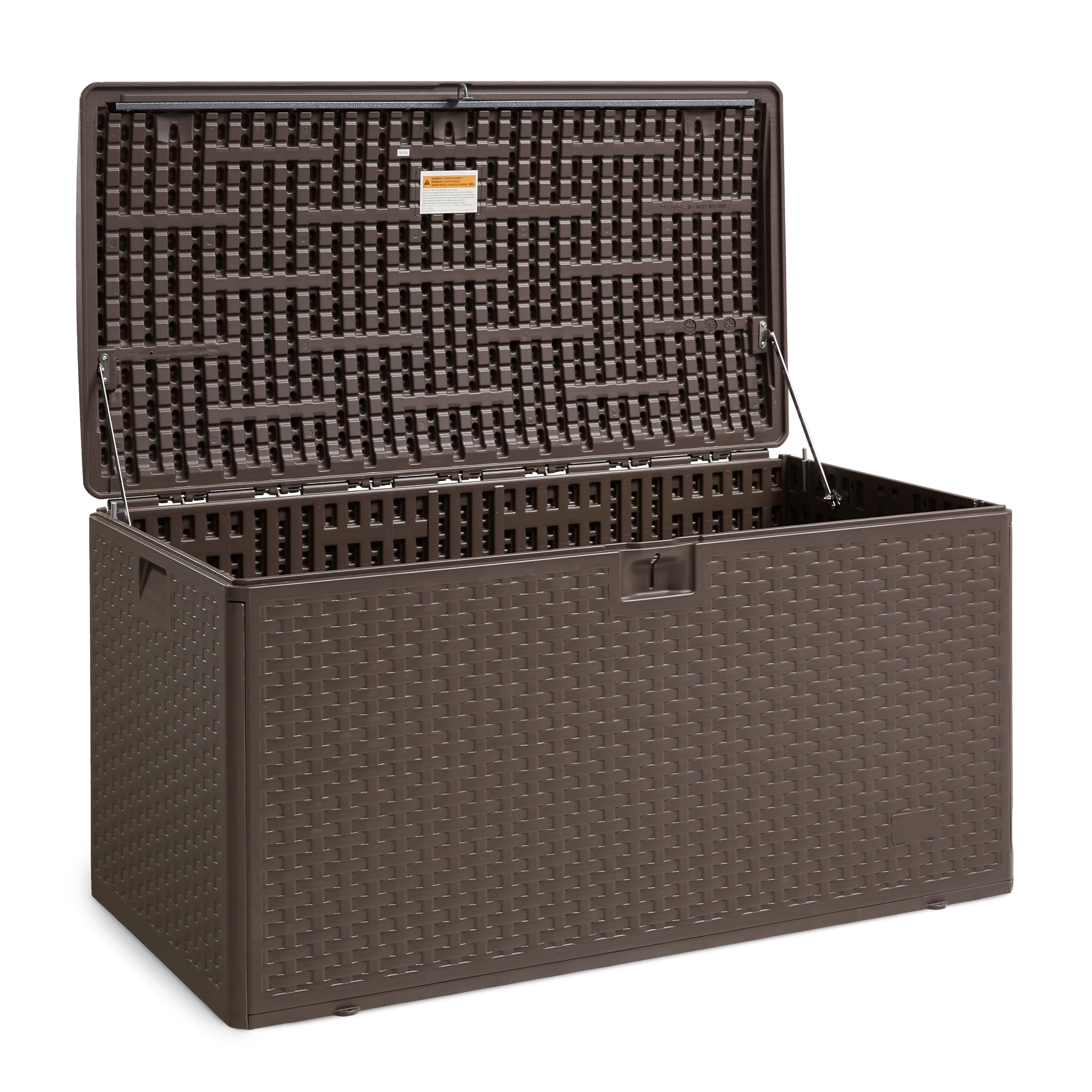 AmazonBasics baule esterno 375 litri marrone resina vimini