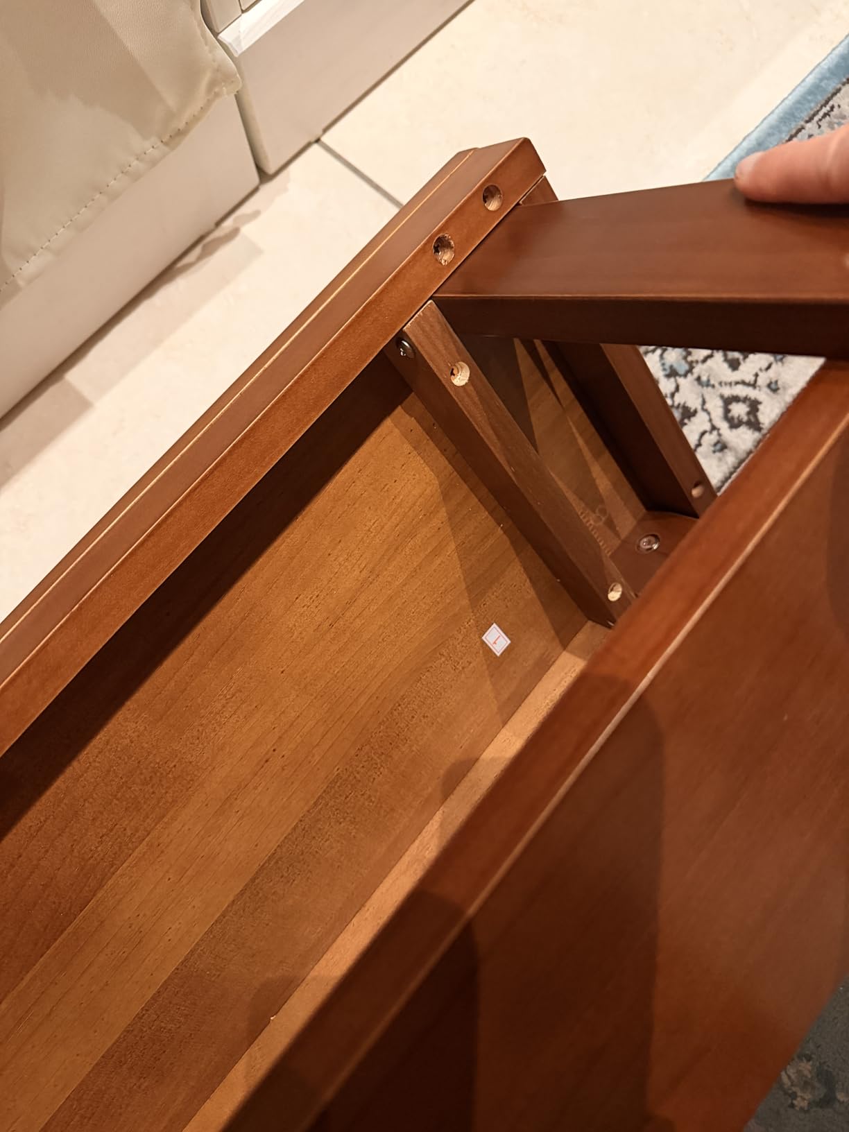 Amazon Basics Panca Portascarpe Pino 3 Livelli Espresso 70 cm