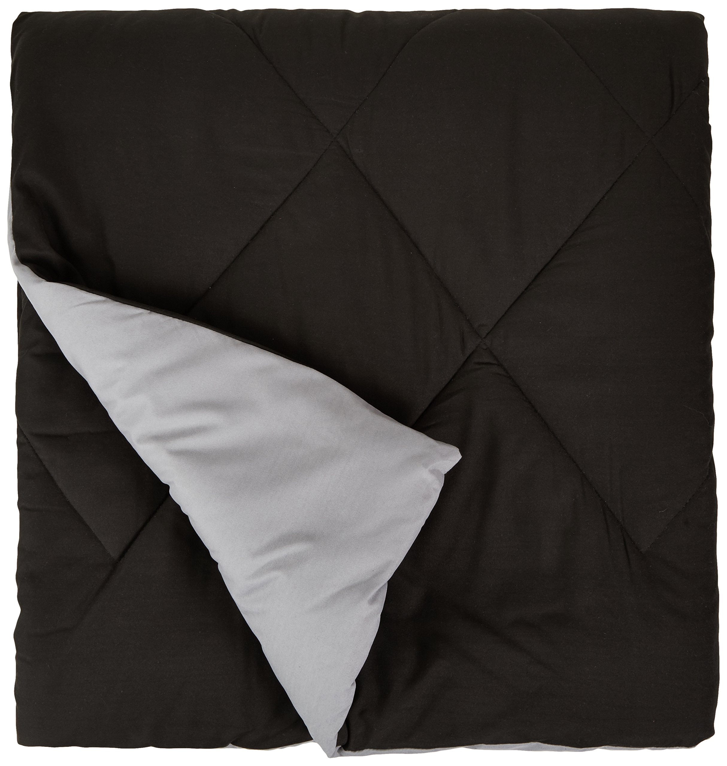 AmazonBasics Trapunta Microfibra Double-Face 225x220 Grigio Nero