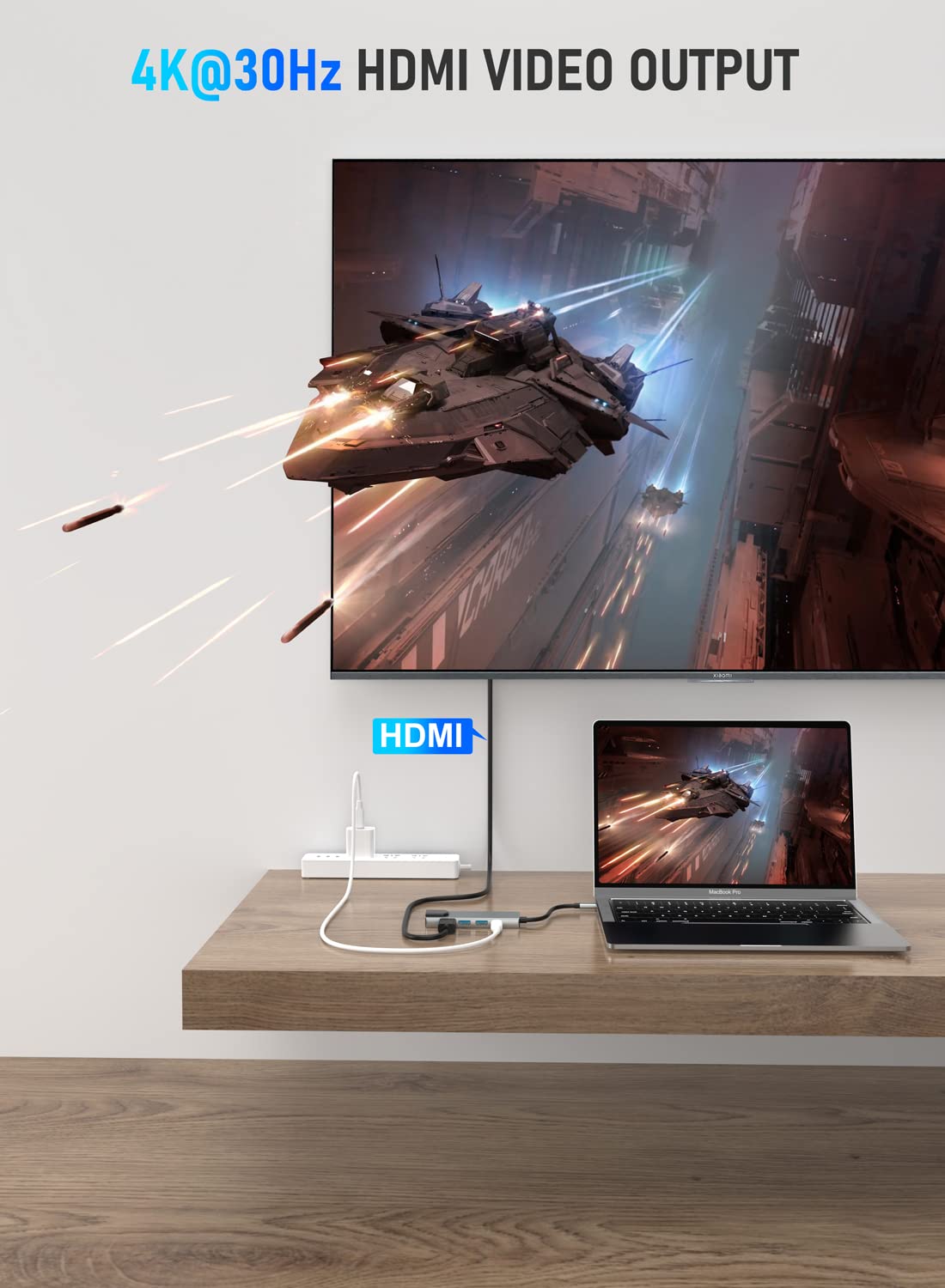 RealPlus 5-IN-1 hub USB C HDMI 4K PD 100W