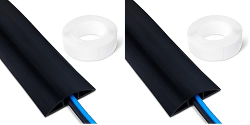 Amazon Basics canalina passacavi pavimento nera 1,8 m 2 pezzi