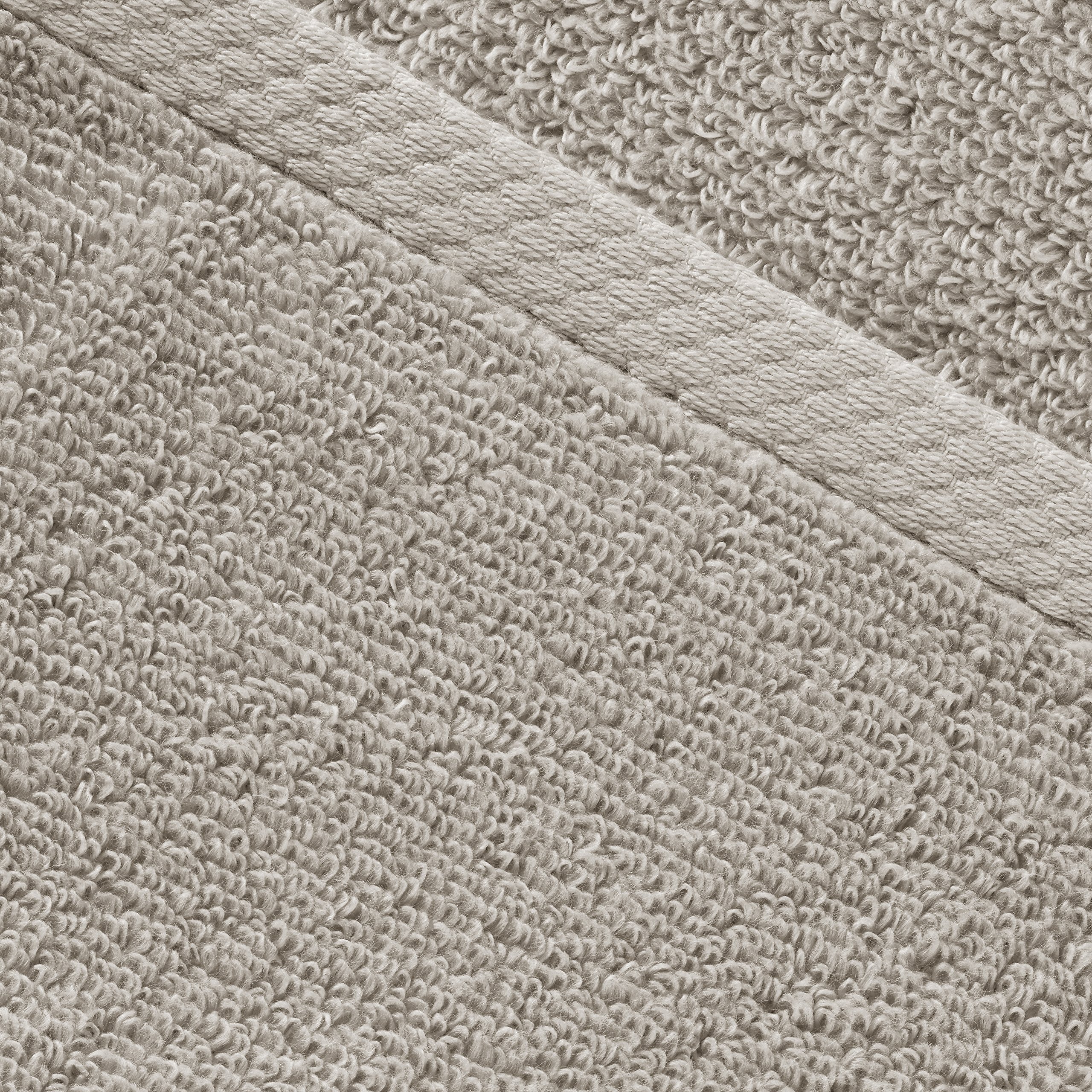 AmazonBasics set asciugamani cotone 6 pezzi platino rapida asciugatura