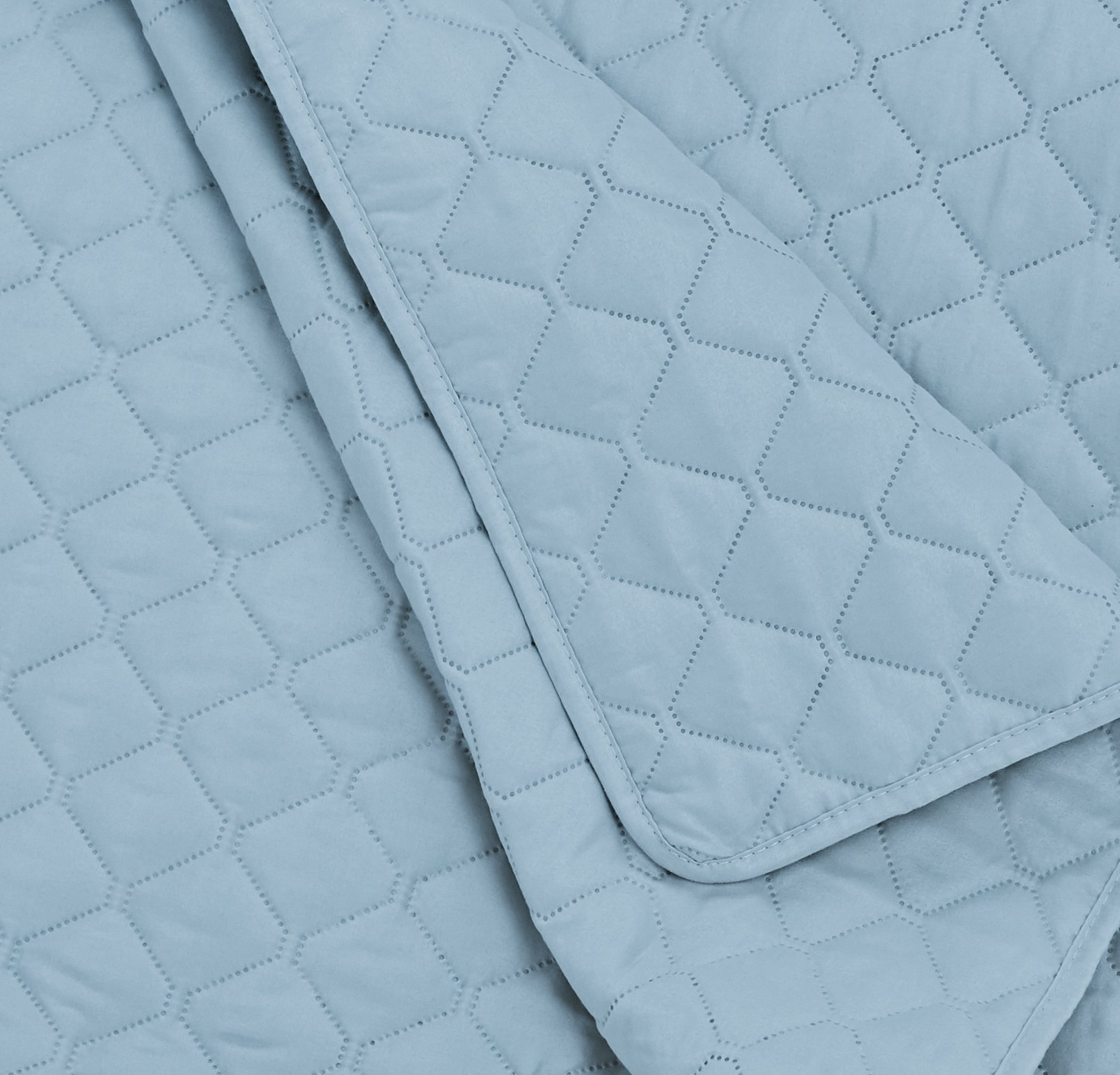 Amazon Basics copriletto trapuntato blu rombi 170x210 cm