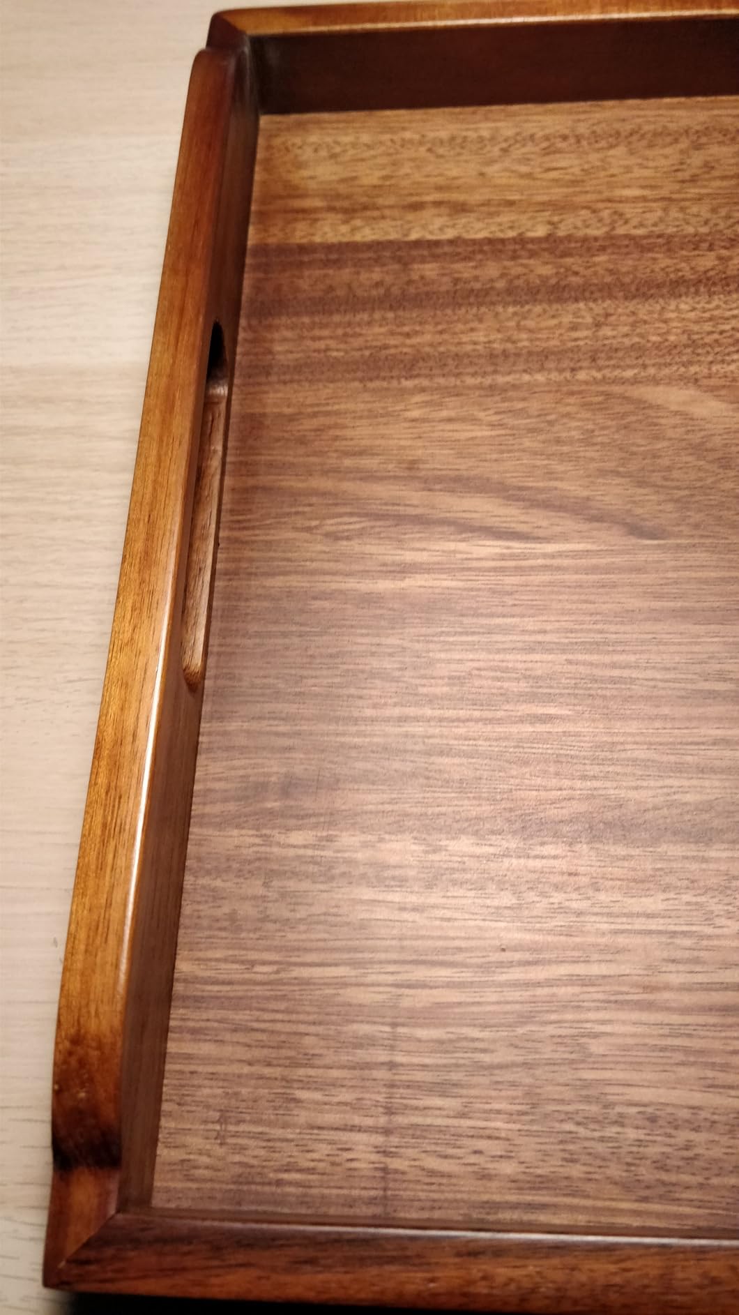 Amazon Basics Vassoio Portata Legno Acacia 43x30 cm con Manici