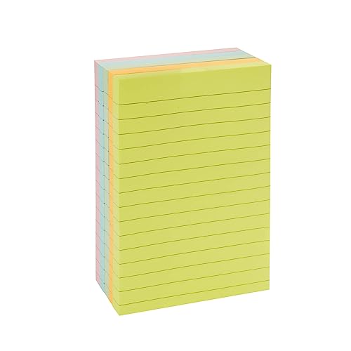 AmazonBasics Foglietti Adesivi a Righe 10,16x15 cm 5 Blocchi