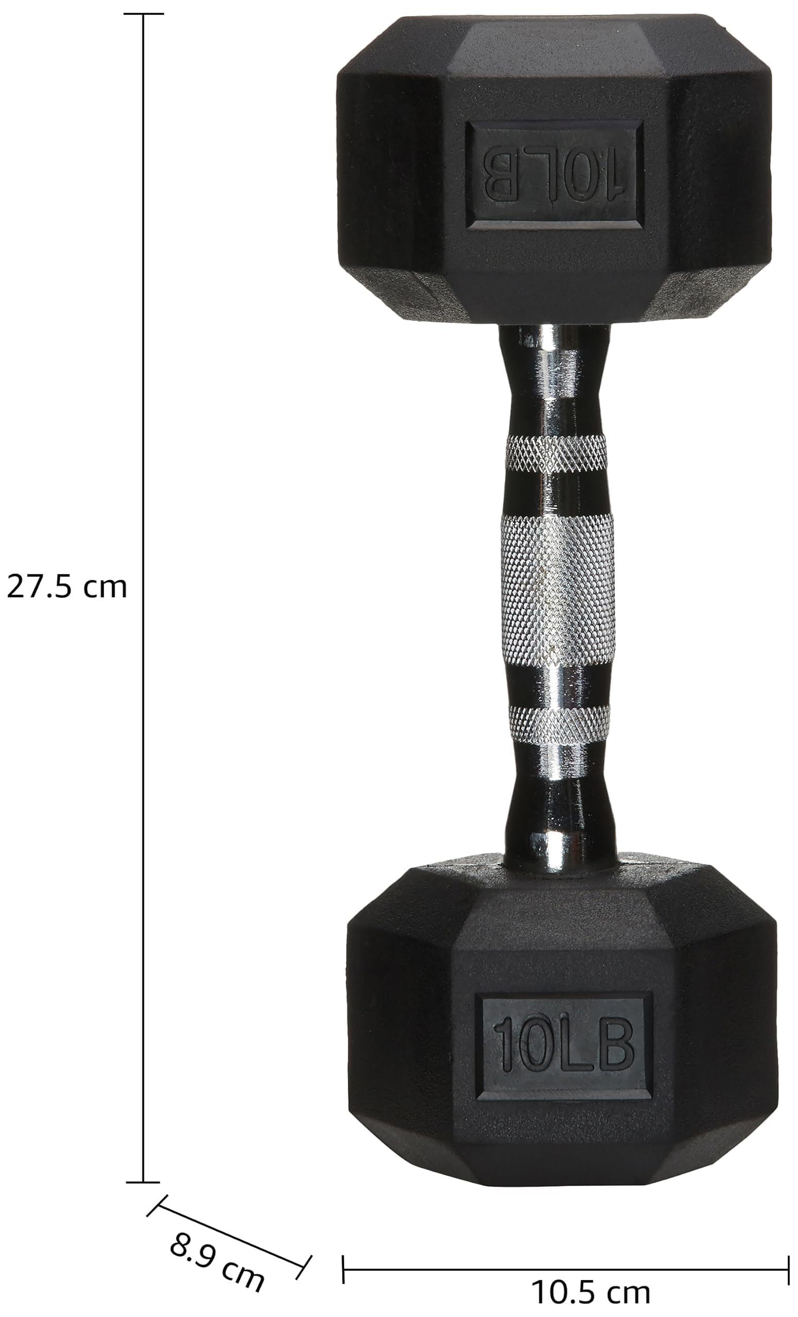 AmazonBasics Manubrio Esagonale 10 lb Rivestito