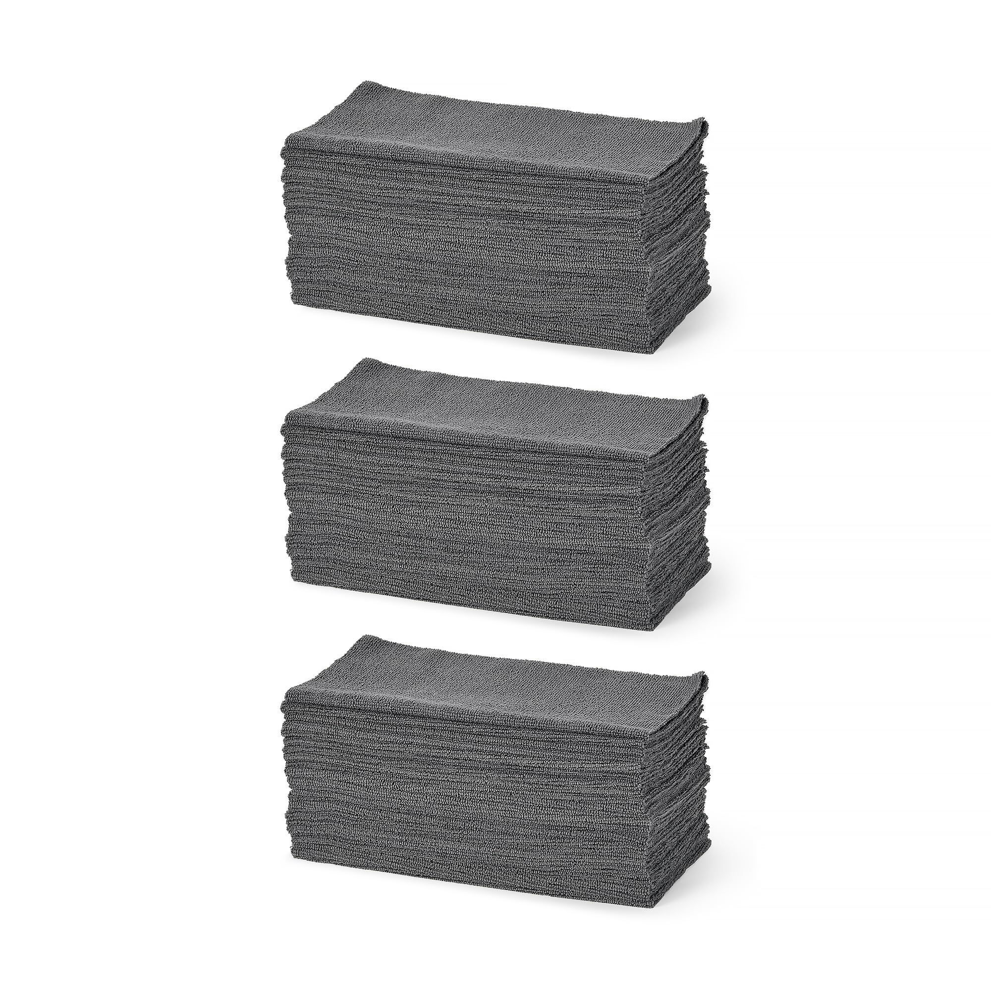 Amazon Basics Panni Microfibra Grigi 30x30 cm 24 Pezzi per Auto