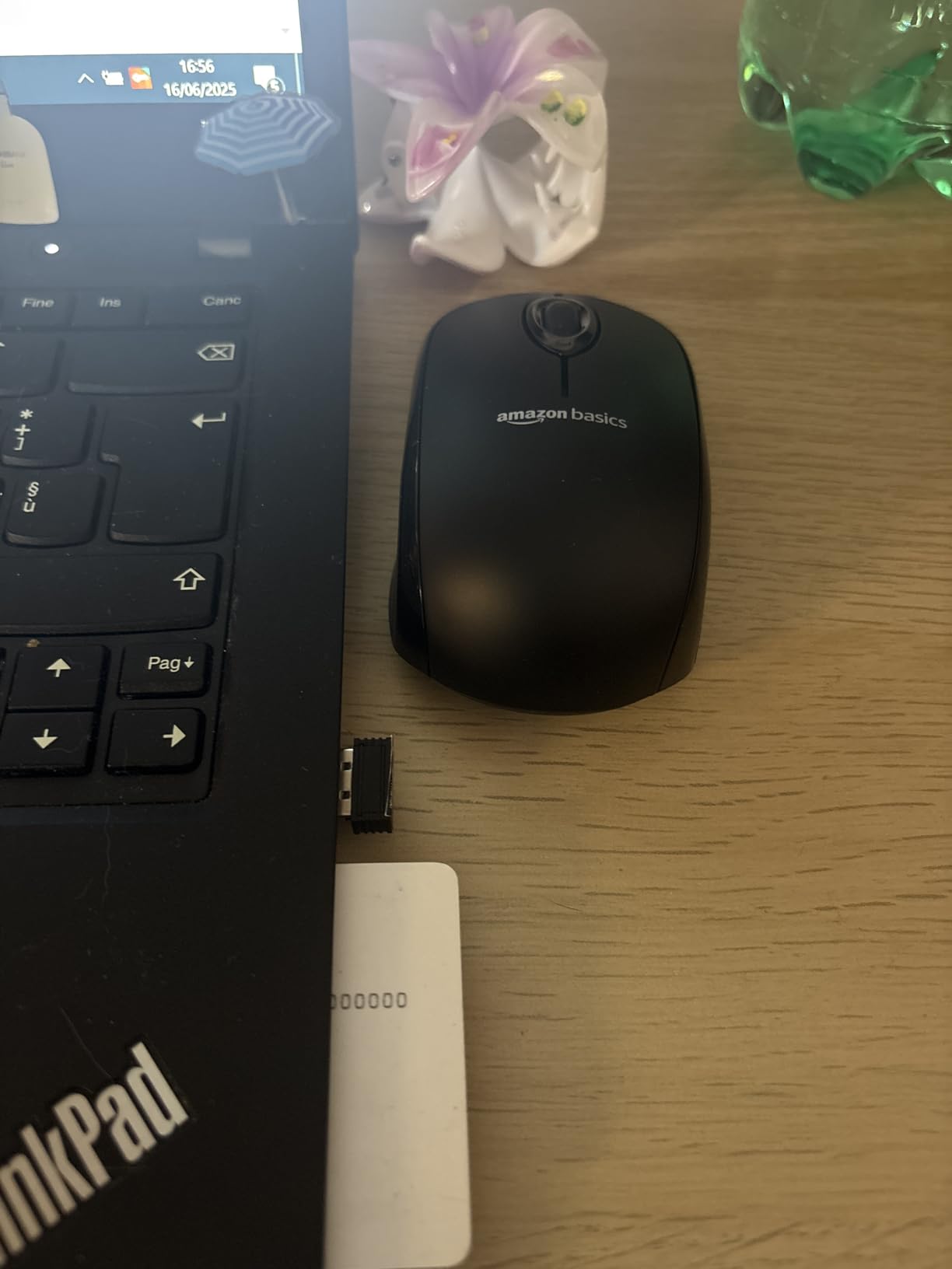 Amazon Basics mouse senza fili nano nero 1000 DPI